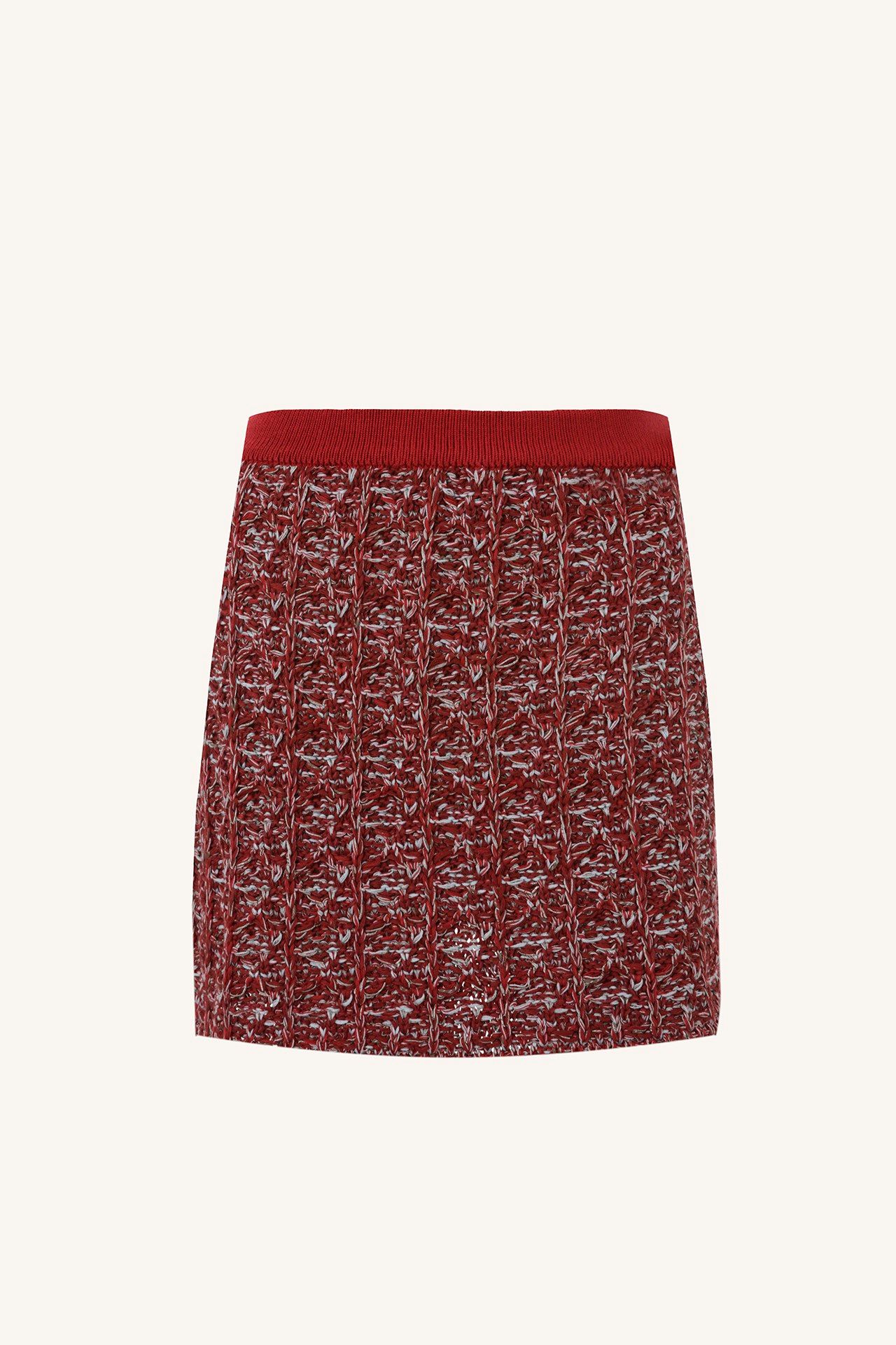 SAIA MINI JANI TRICOT VERMELHO | RED JANI KNIT MINI SKIRT