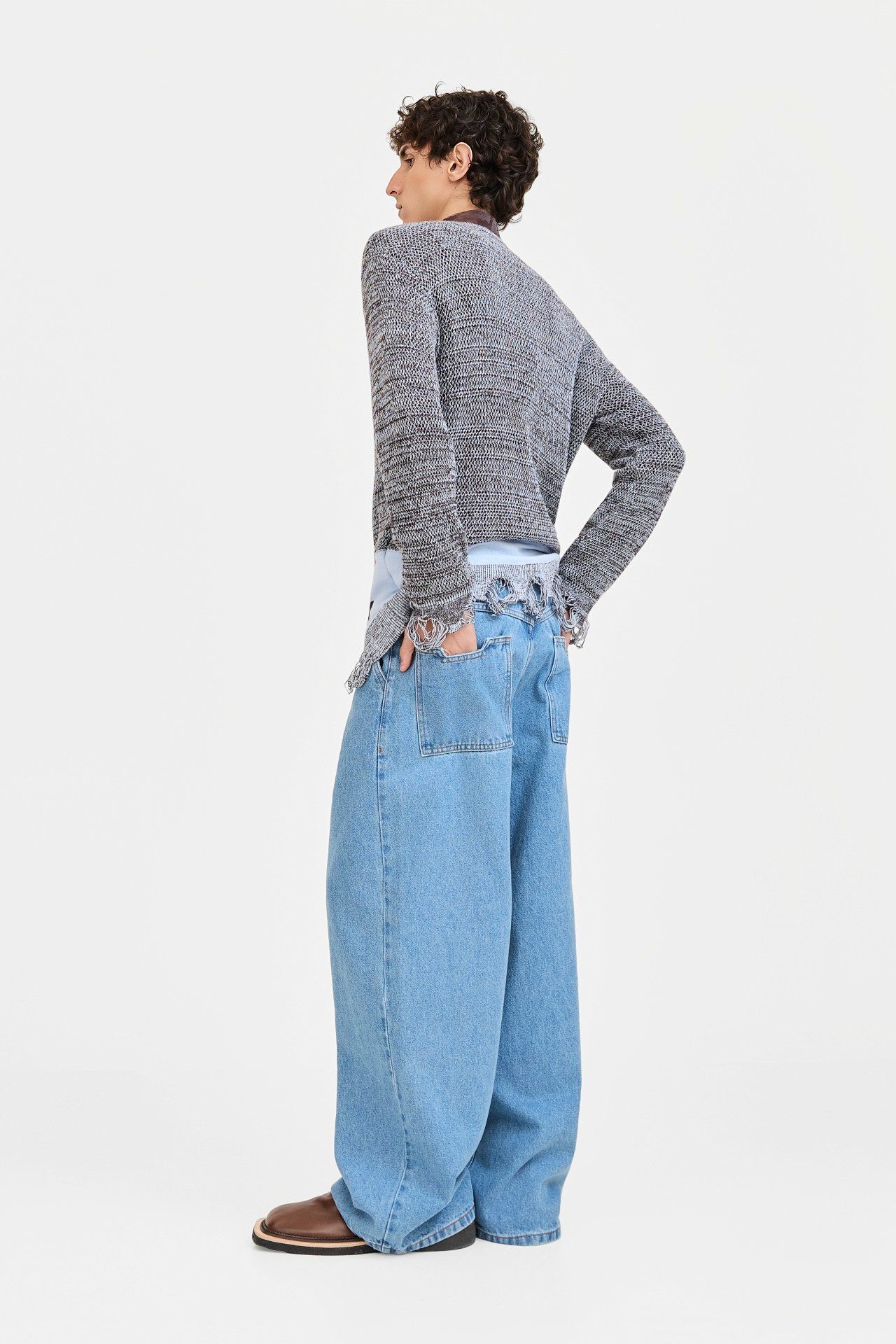SUÉTER DÁRIO TRICOT AZUL | DARIO BLUE KNIT SWEATER