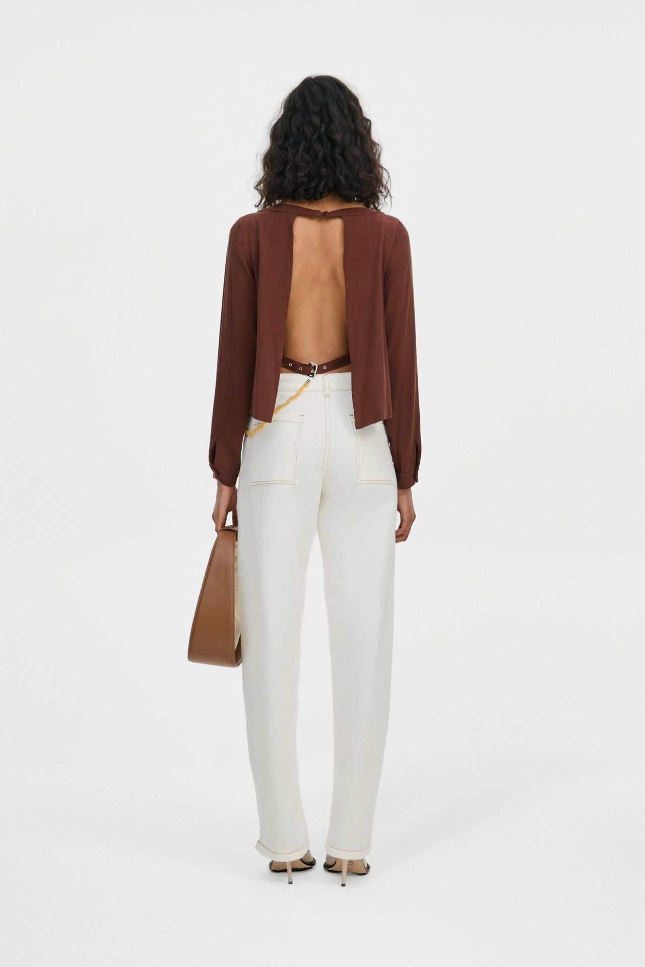 BLUSA TONHA MARROM | TONHA BLOUSE BROWN