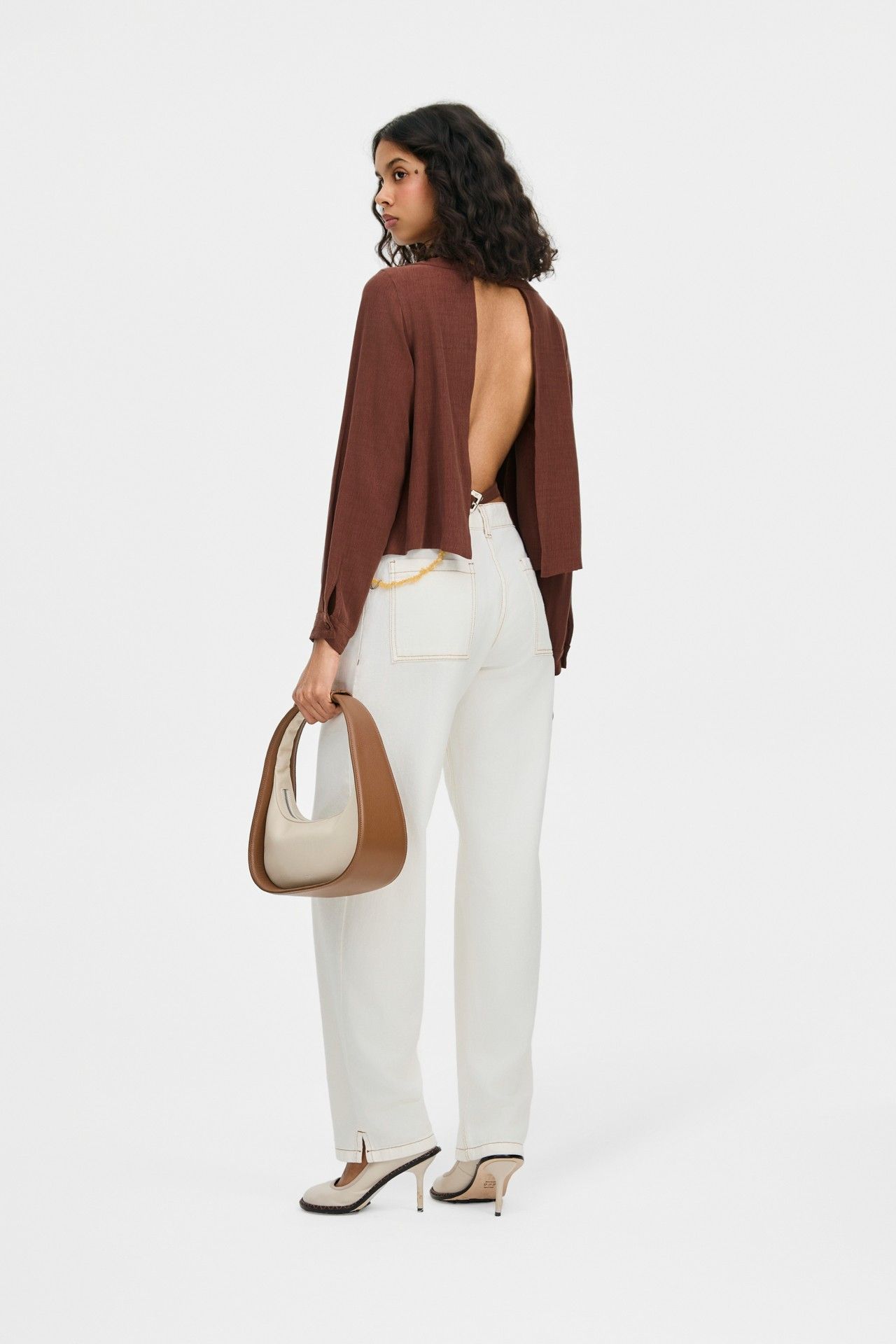 BLUSA TONHA MARROM | TONHA BLOUSE BROWN