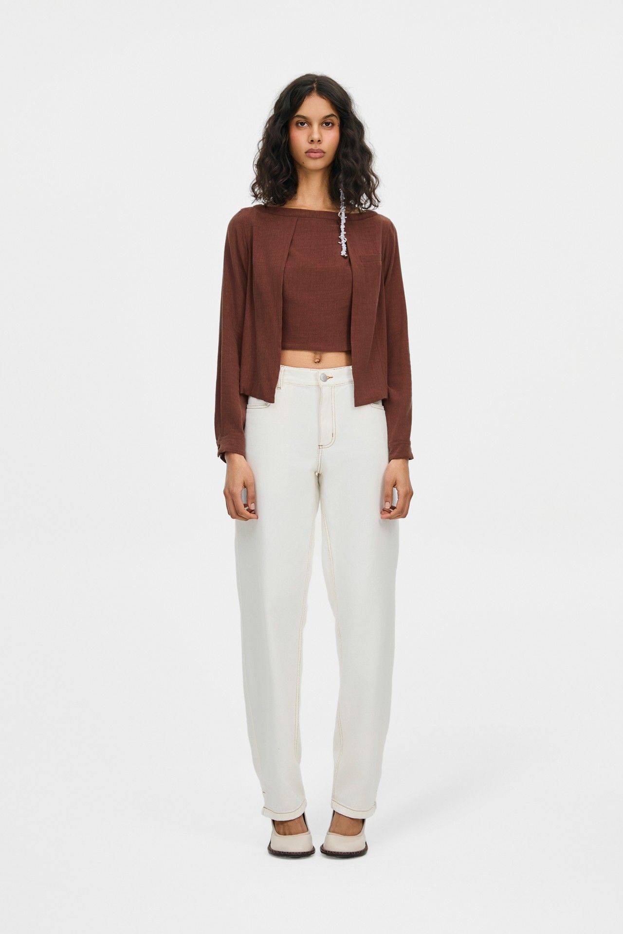 BLUSA TONHA MARROM | TONHA BLOUSE BROWN