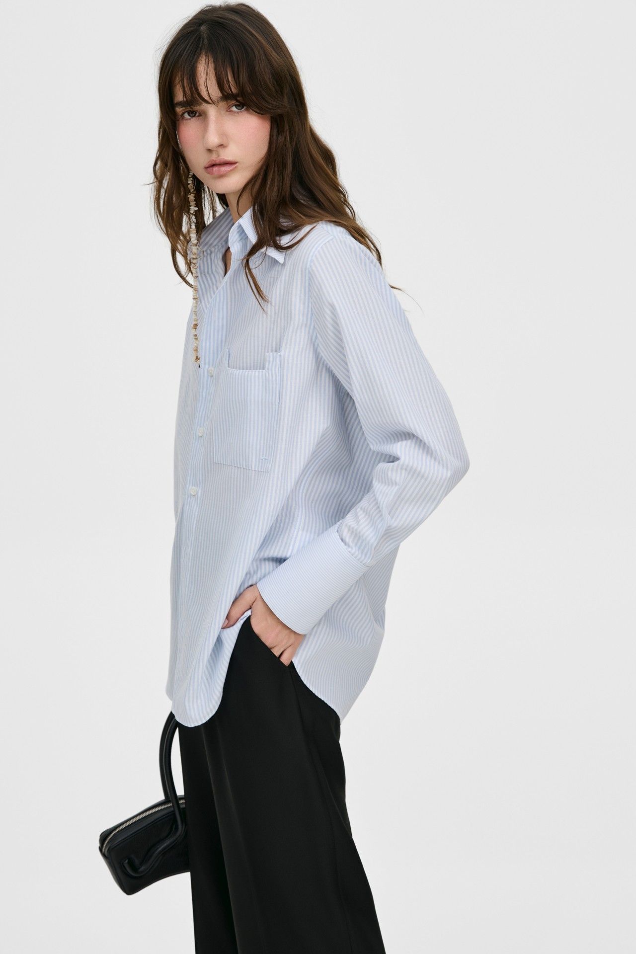 CAMISA MANGA LONGA USHUAIA LISTRADA AZUL CLARO | USHUAIA LIGHT BLUE STRIPED LONG-SLEEVED SHIRT