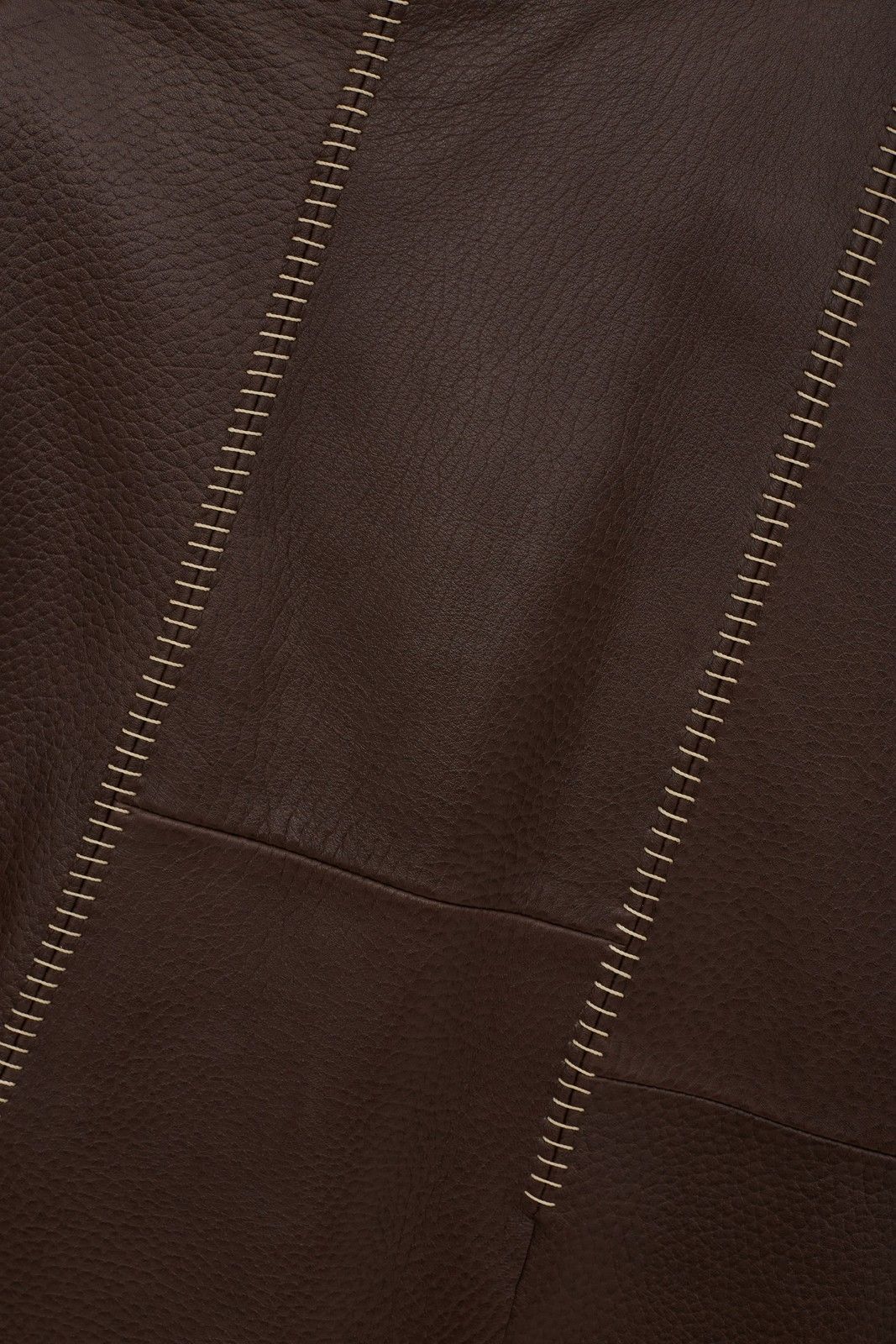 SAIA JANDAÍRA COURO CAFÉ | JANDAÍRA LEATHER COFFEE SKIRT