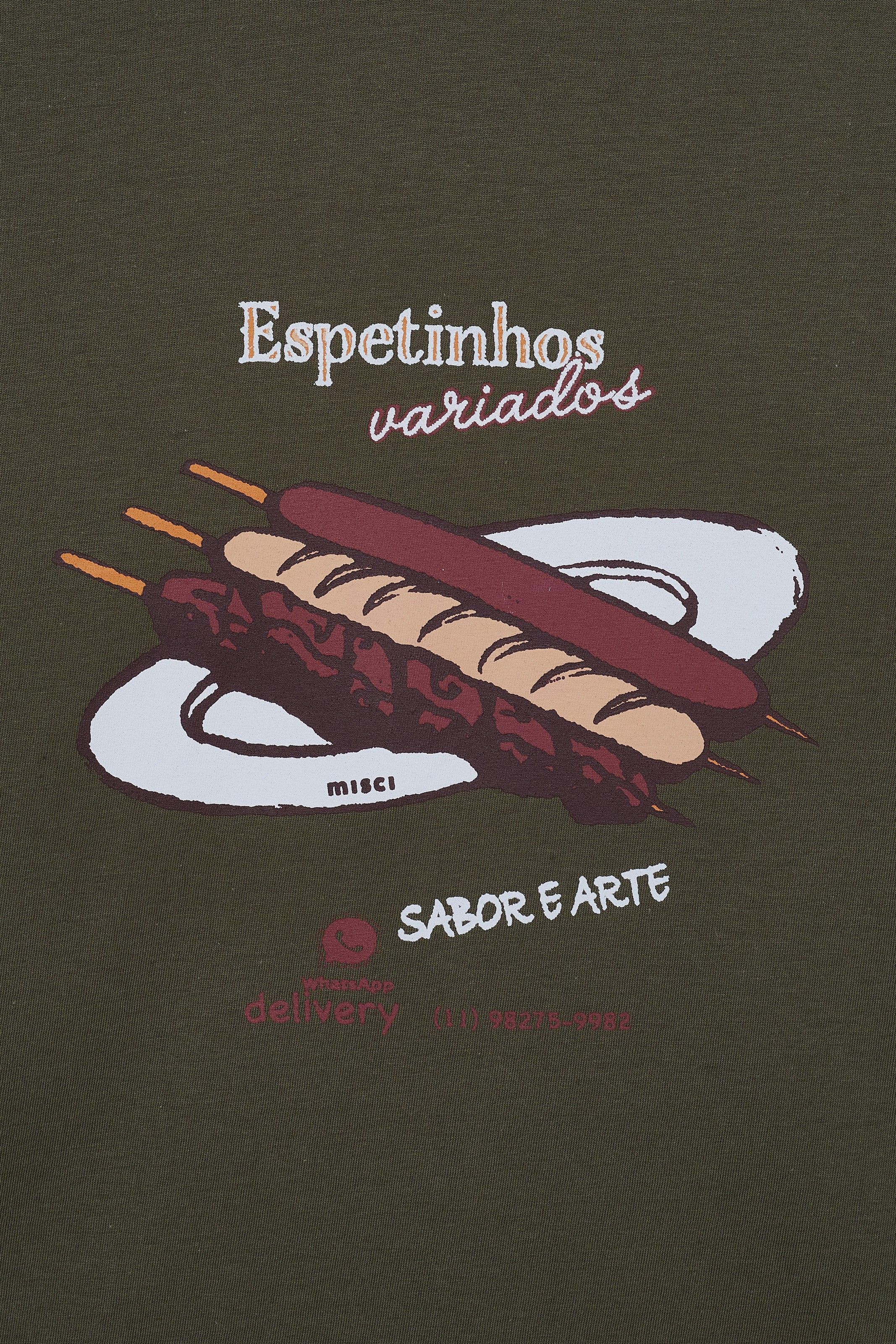 CAMISETA PRATOS ESPETINHO | SKEWER DISHES T-SHIRT