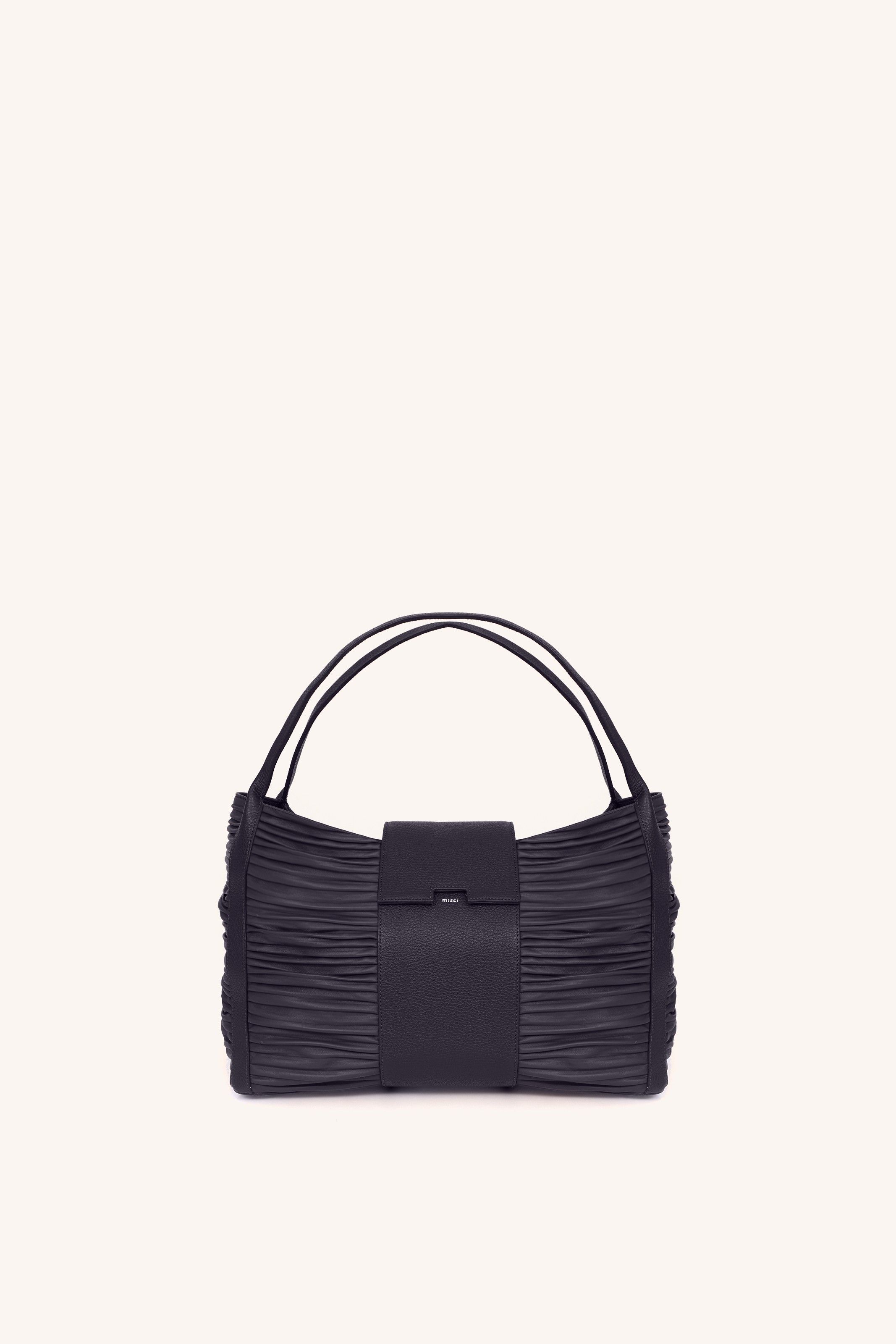 BOLSA SANFONA PLISSADA MARINHO | MARINE BLUE PLEATED BAG