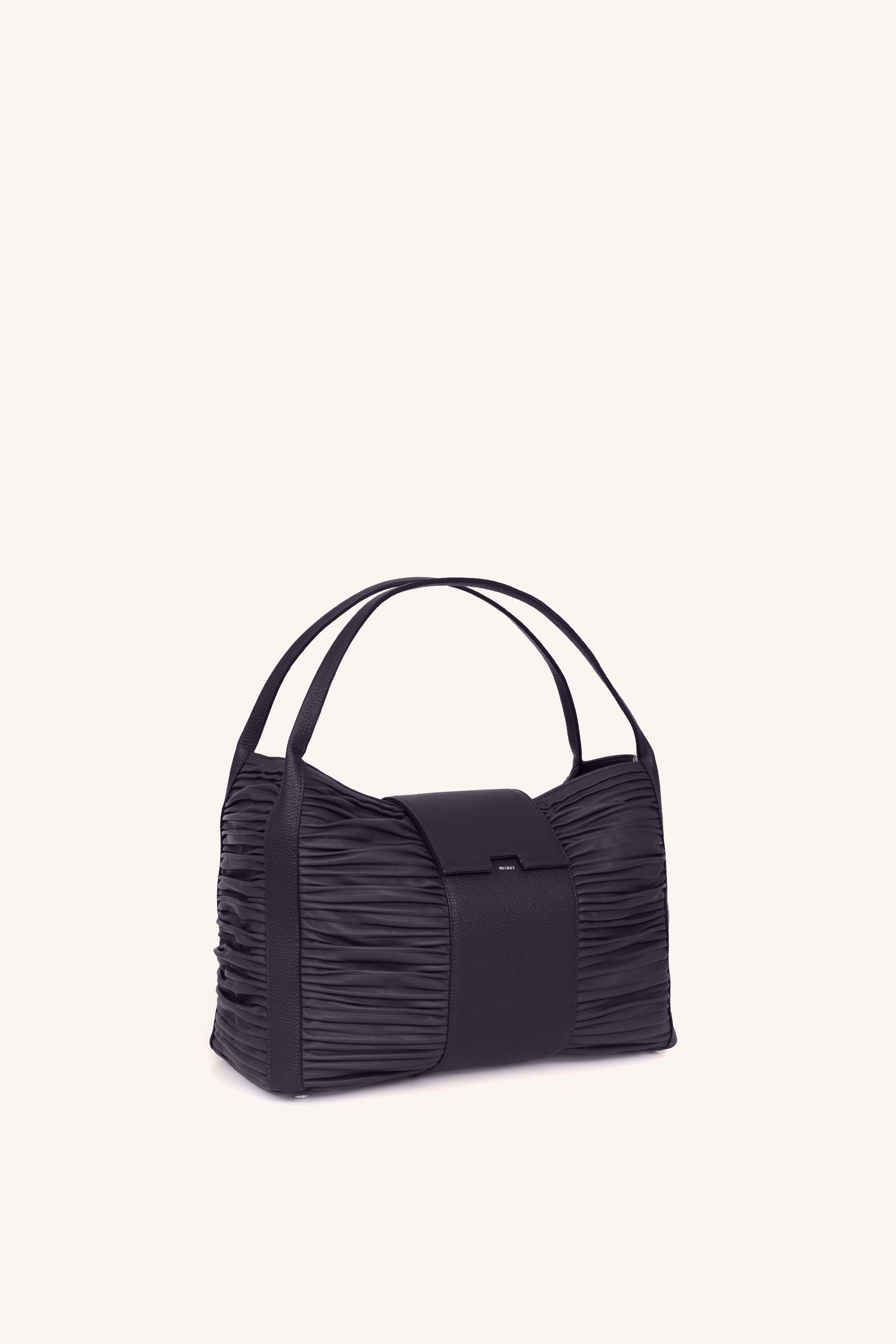 BOLSA SANFONA PLISSADA MARINHO | MARINE BLUE PLEATED BAG