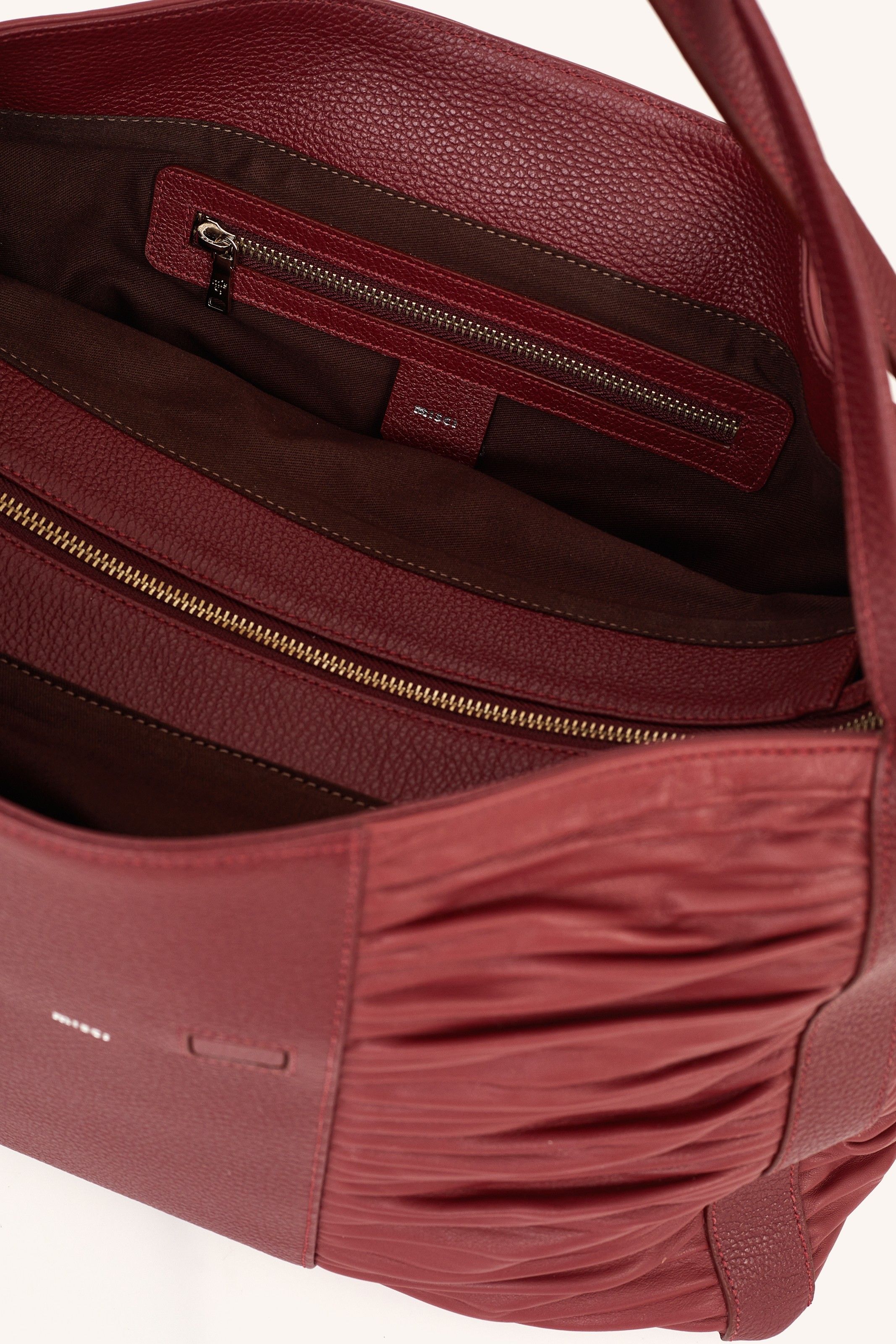 BOLSA SANFONA PLISSADA VINHO | WINE PLEATED BAG