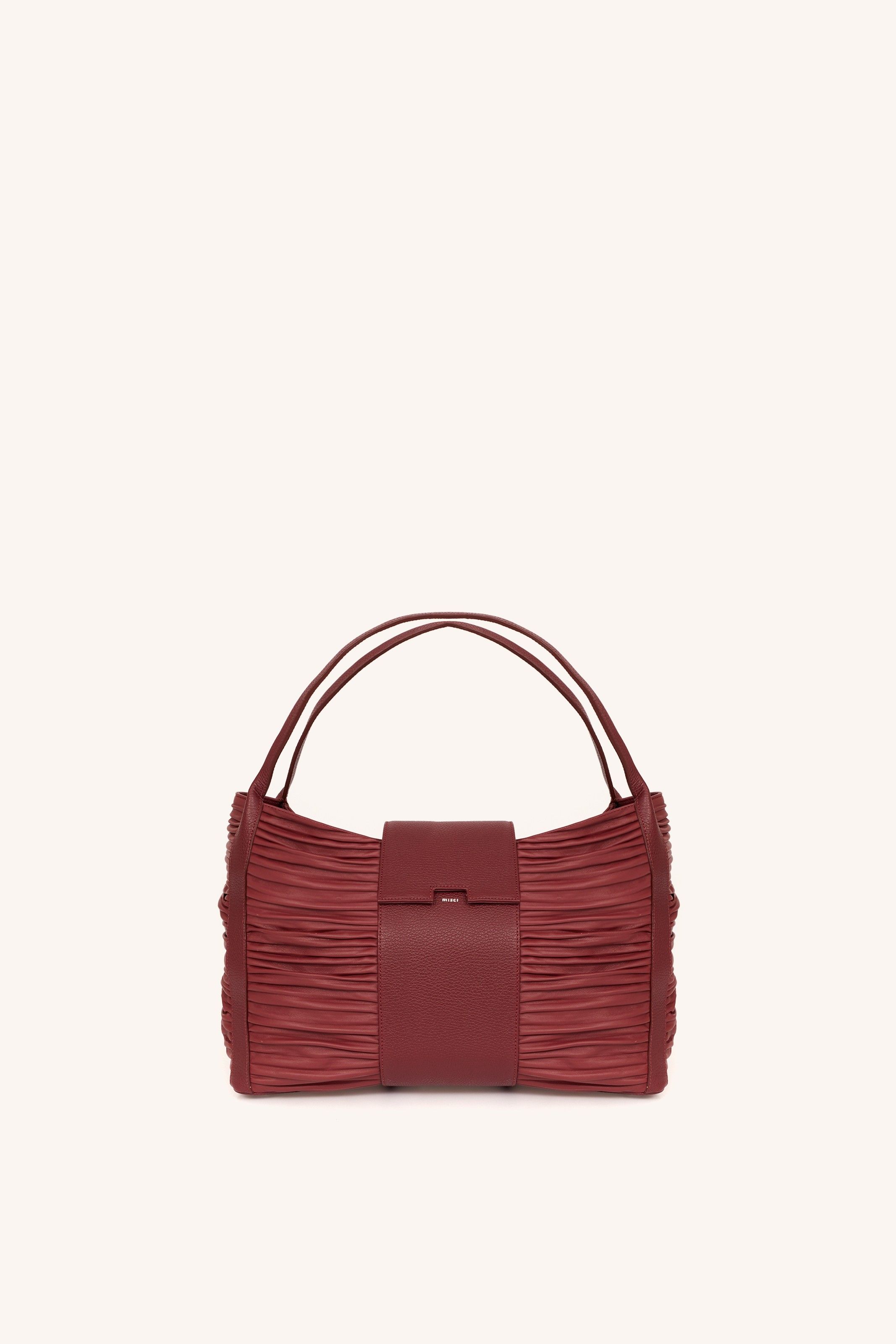 BOLSA SANFONA PLISSADA VINHO | WINE PLEATED BAG