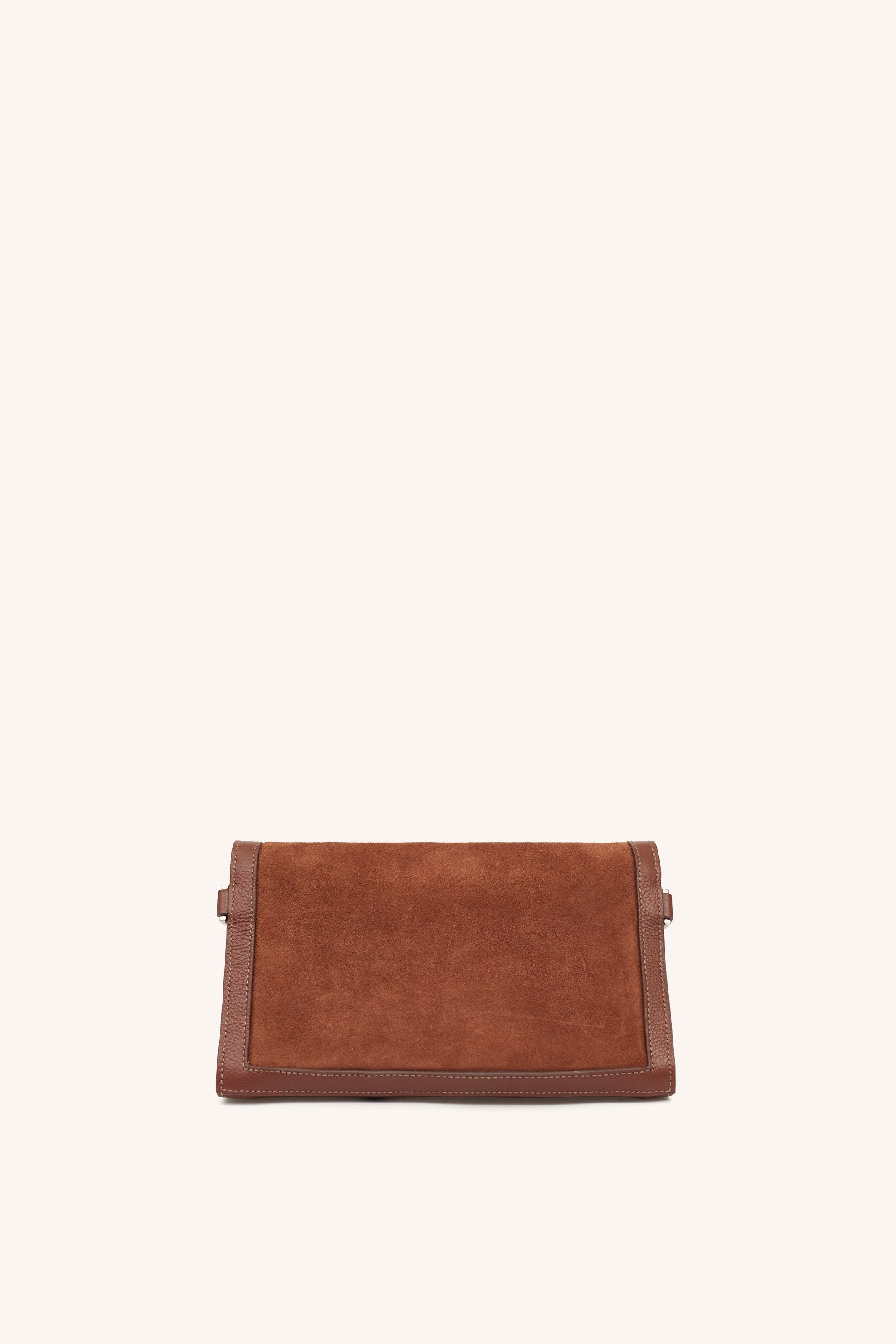 BOLSA MINI TRIÂNGULO CAMURÇA CAFÉ | MINI TRIANGLE SUEDE COFFEE BAG