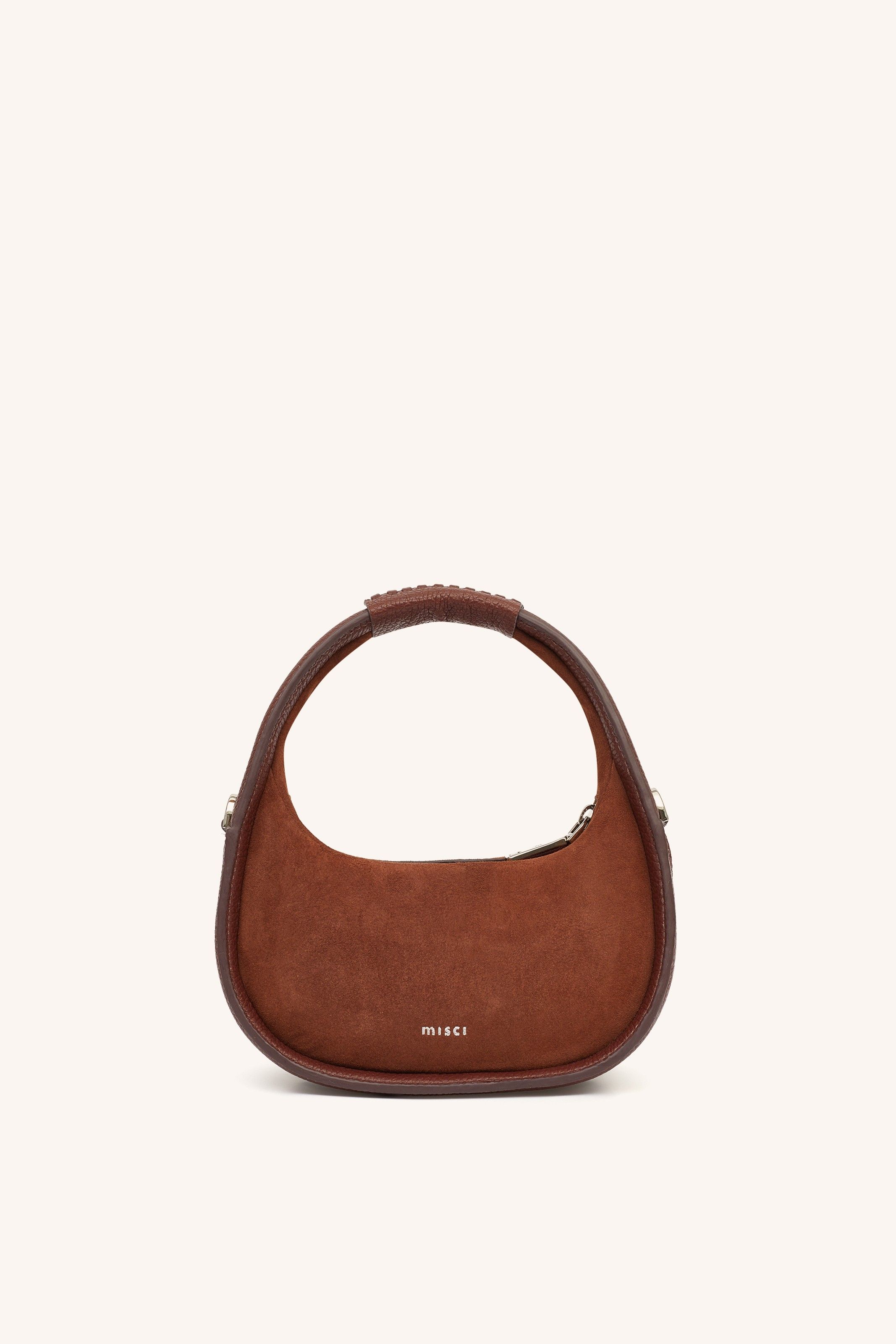 BOLSA MINI BAMBOLÊ CAMURÇA CAFÉ | MINI BAMBOLÊ SUEDE COFFEE BAG