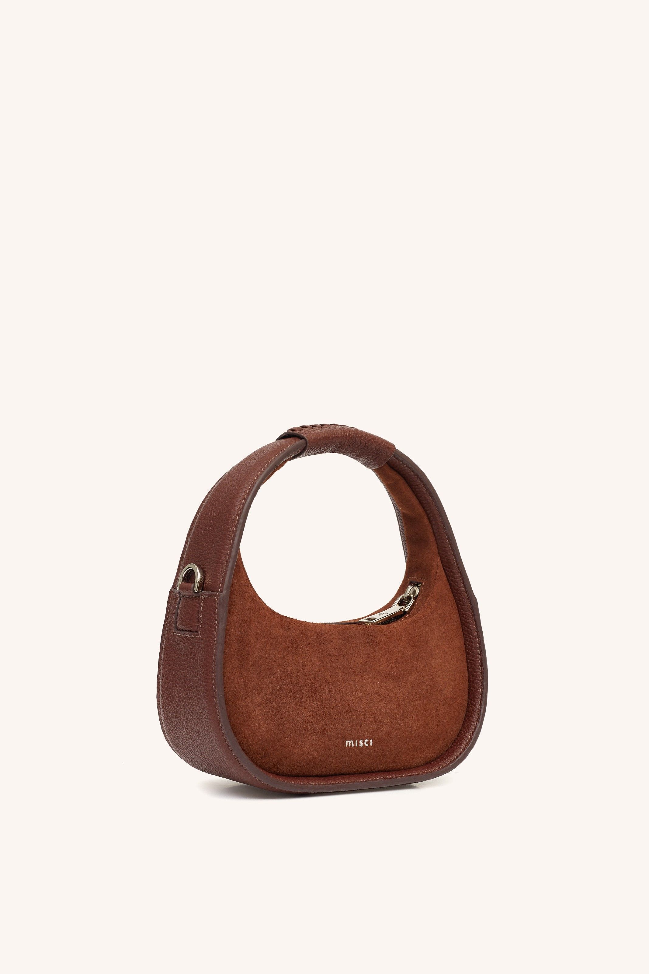 BOLSA MINI BAMBOLÊ CAMURÇA CAFÉ | MINI BAMBOLÊ SUEDE COFFEE BAG