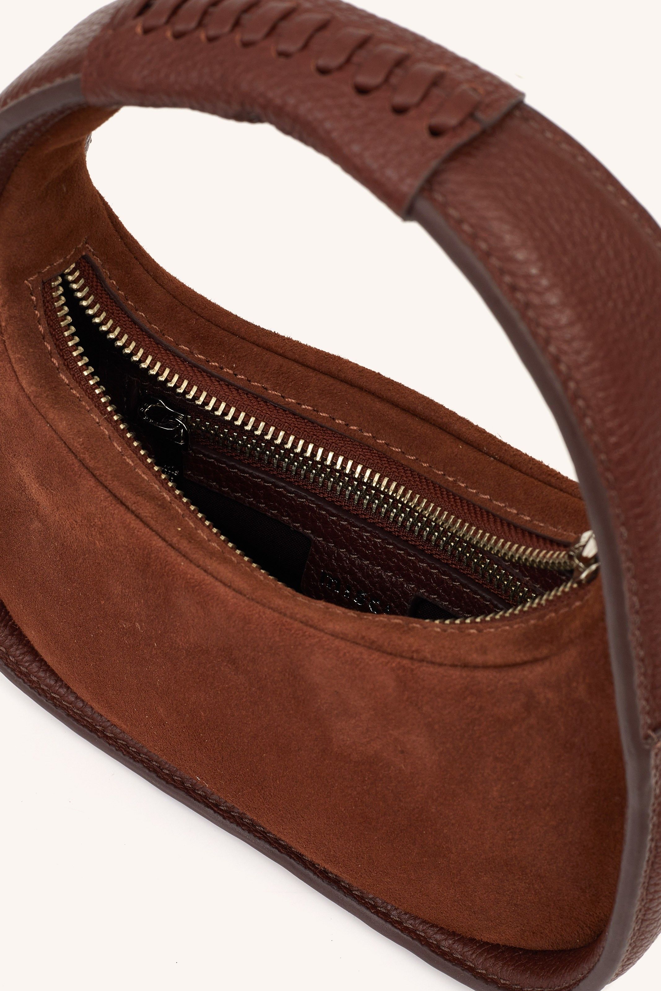 BOLSA MINI BAMBOLÊ CAMURÇA CAFÉ | MINI BAMBOLÊ SUEDE COFFEE BAG