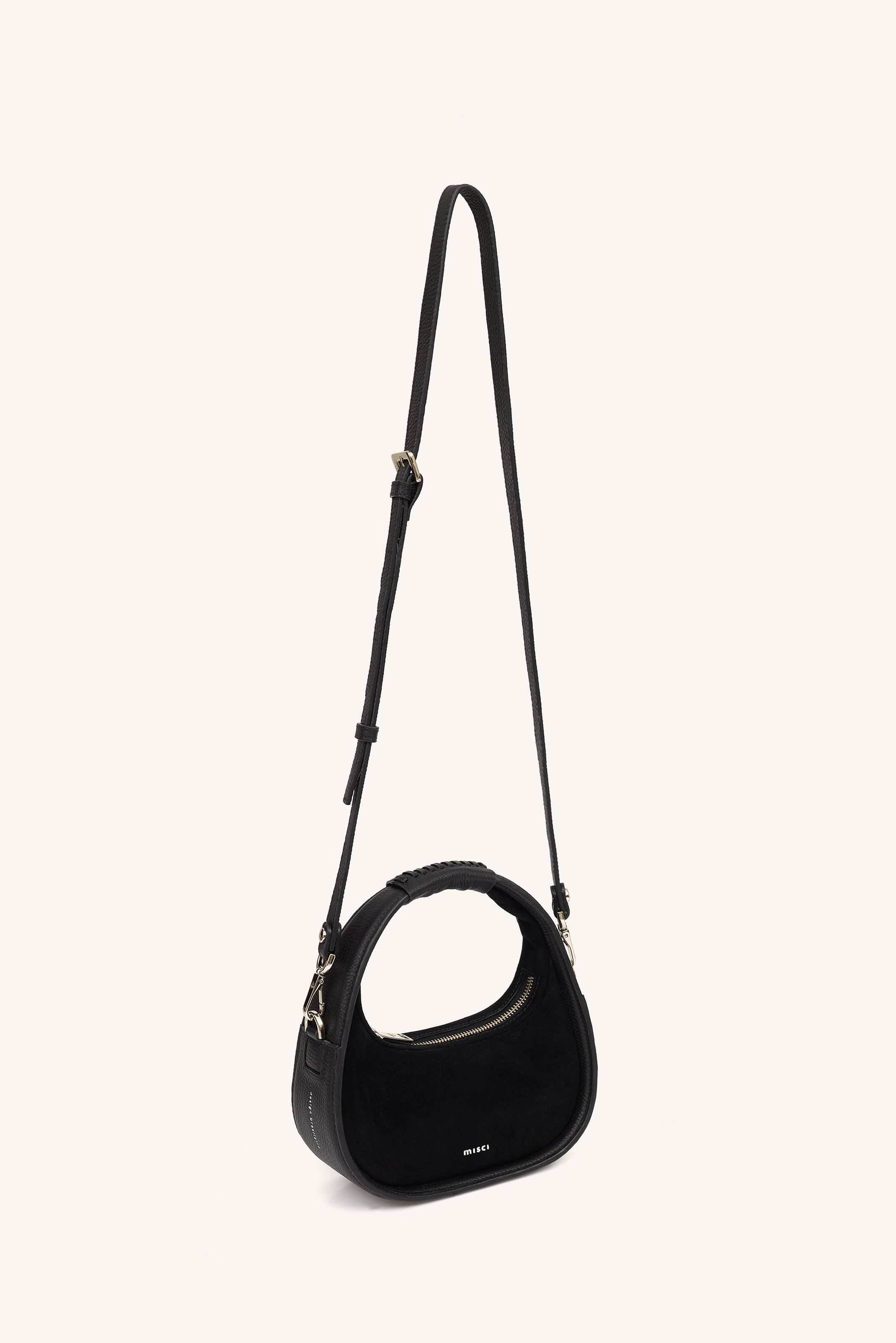 BOLSA MINI BAMBOLÊ CAMURÇA PRETO | MINI BAMBOLÊ SUEDE BLACK BAG