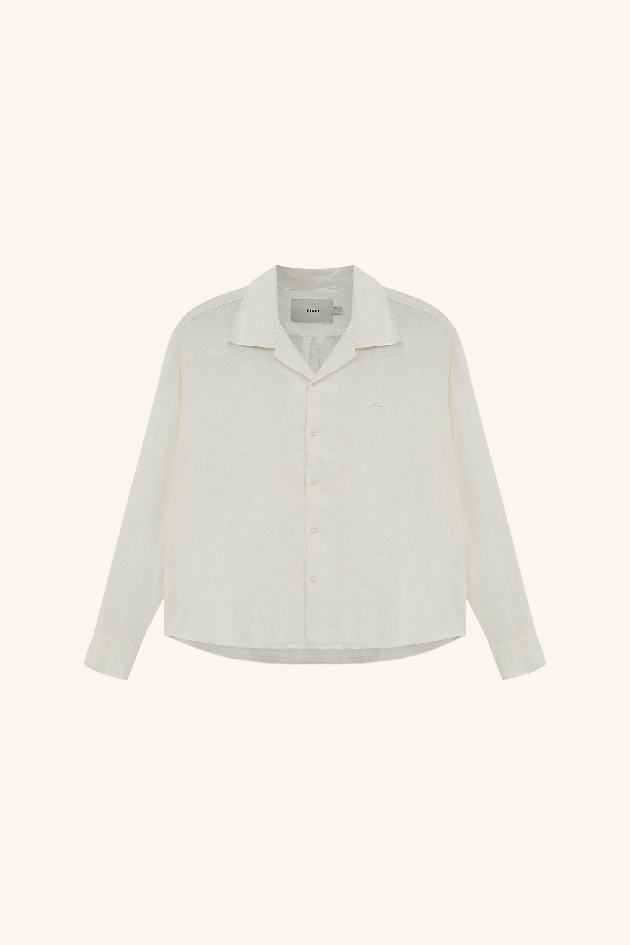 CAMISA MANGA LONGA VISCOLINHO LOGO OFF WHITE | OFF WHITE LONG-SLEEVED VISCOLINHO LOGO SHIRT