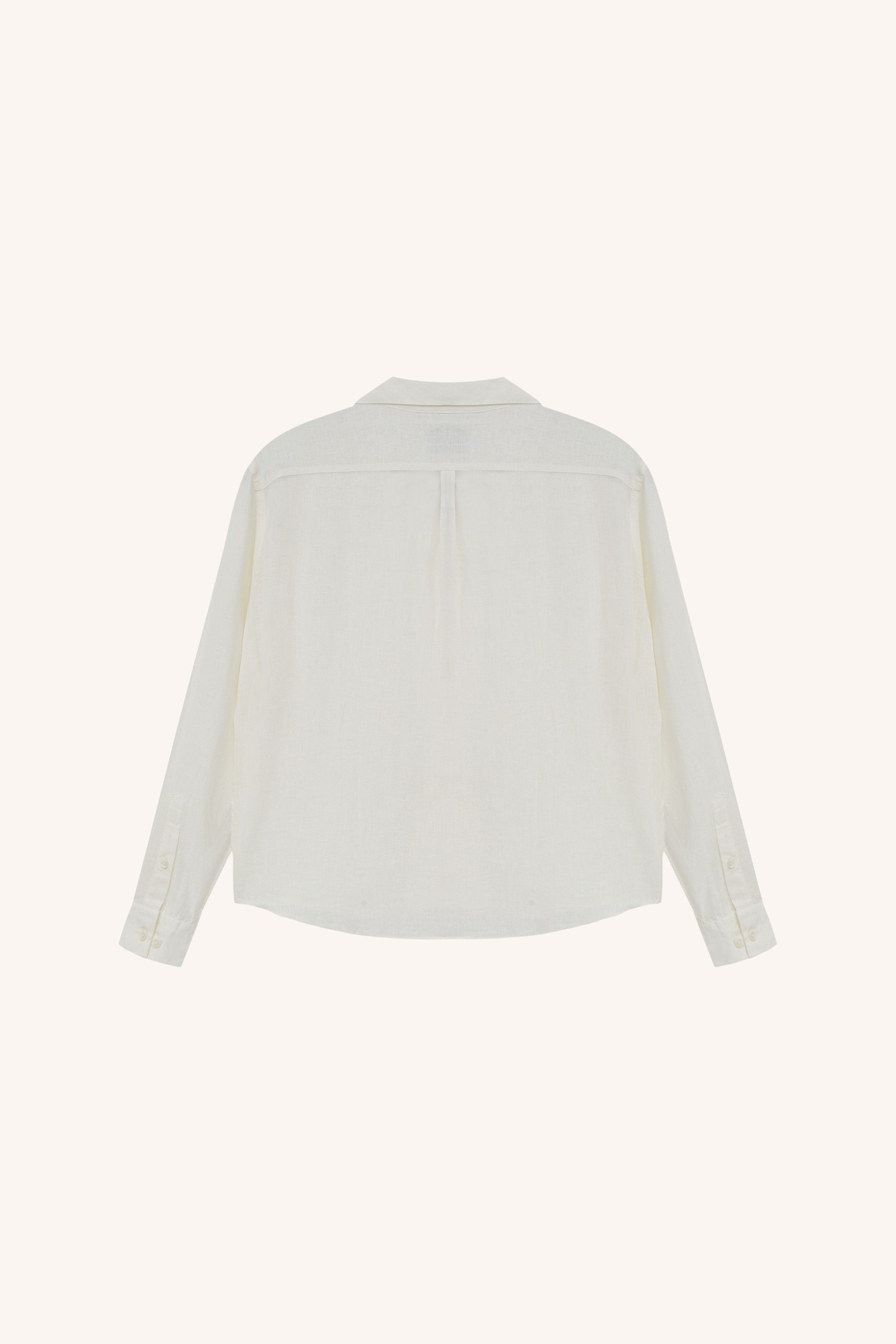 CAMISA MANGA LONGA VISCOLINHO LOGO OFF WHITE | OFF WHITE LONG-SLEEVED VISCOLINHO LOGO SHIRT