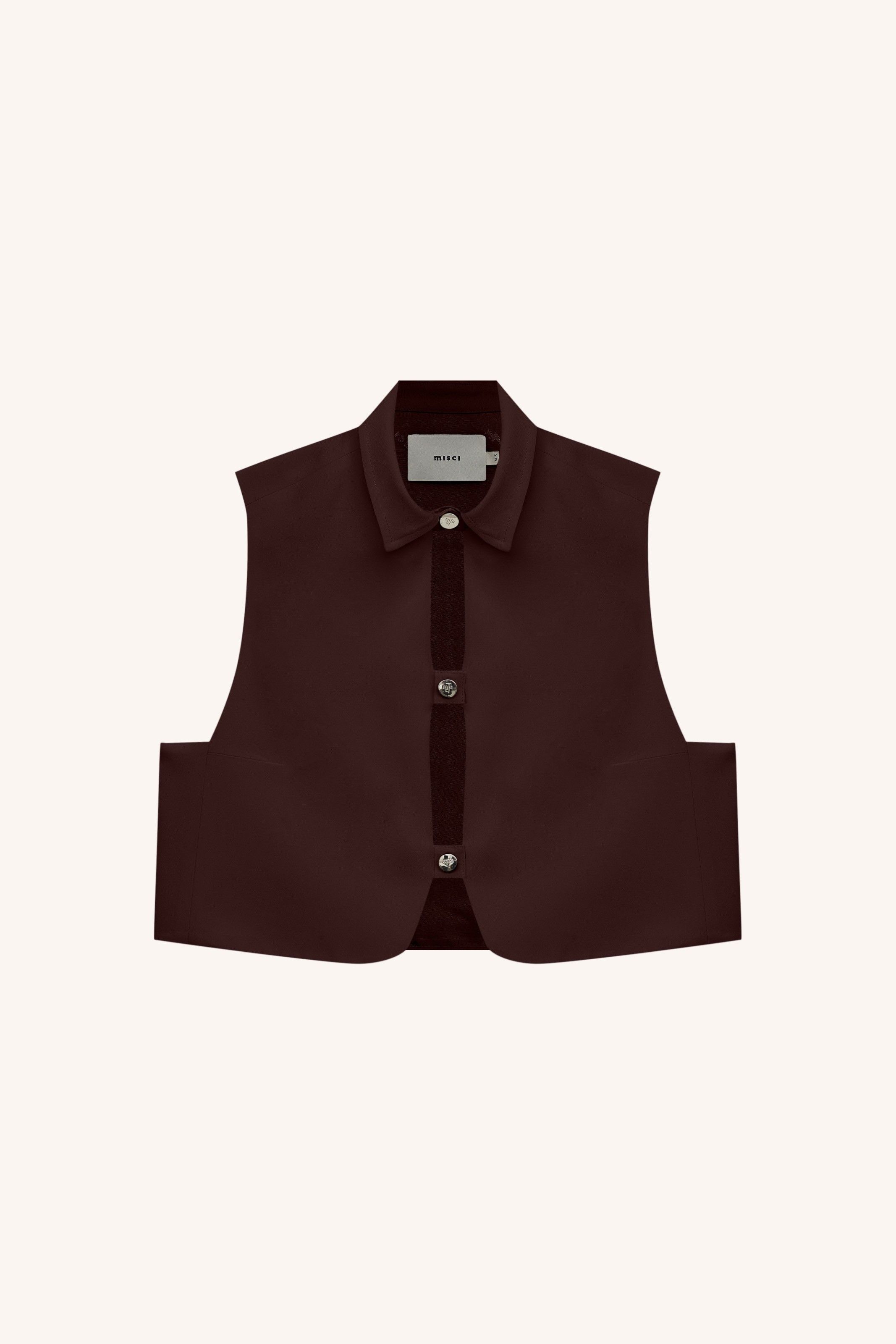 COLETE HELENA CREPE MARROM | HELENA CREPE VEST BROWN