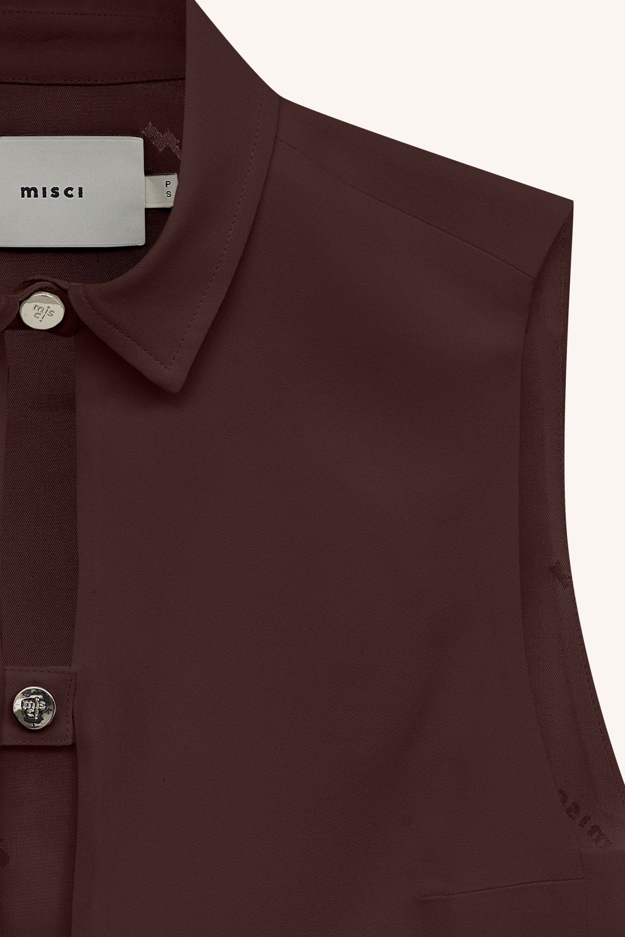 COLETE HELENA CREPE MARROM | HELENA CREPE VEST BROWN