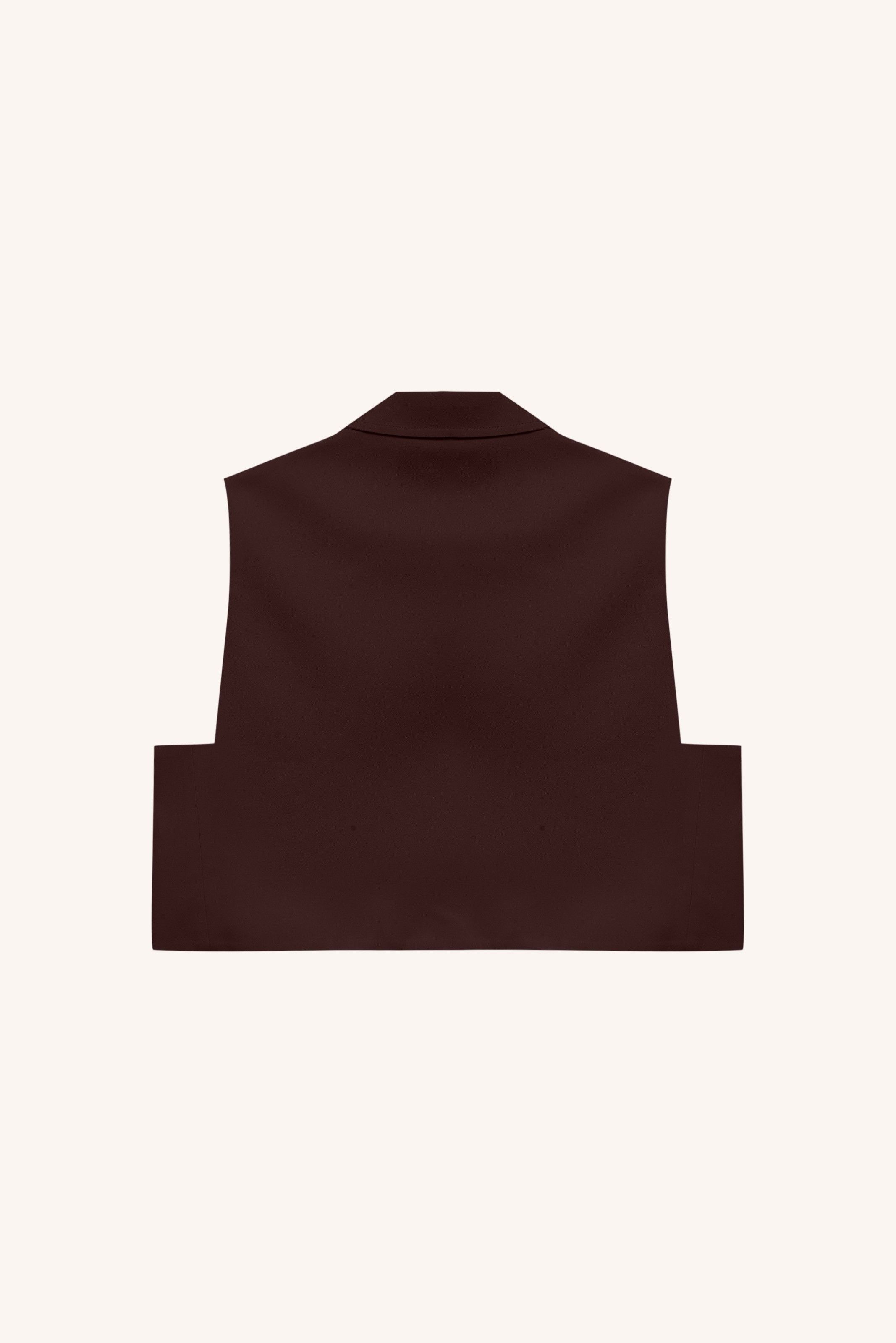 COLETE HELENA CREPE MARROM | HELENA CREPE VEST BROWN