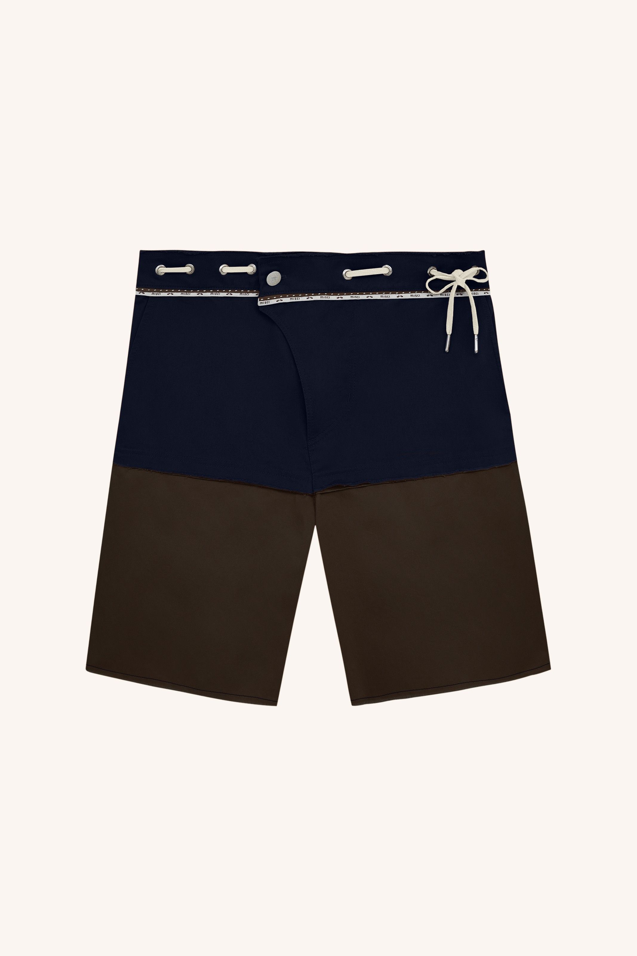 BERMUDA TERRA SARJA MARINHO CAFÉ | NAVY COFFEE TWILL SHORTS