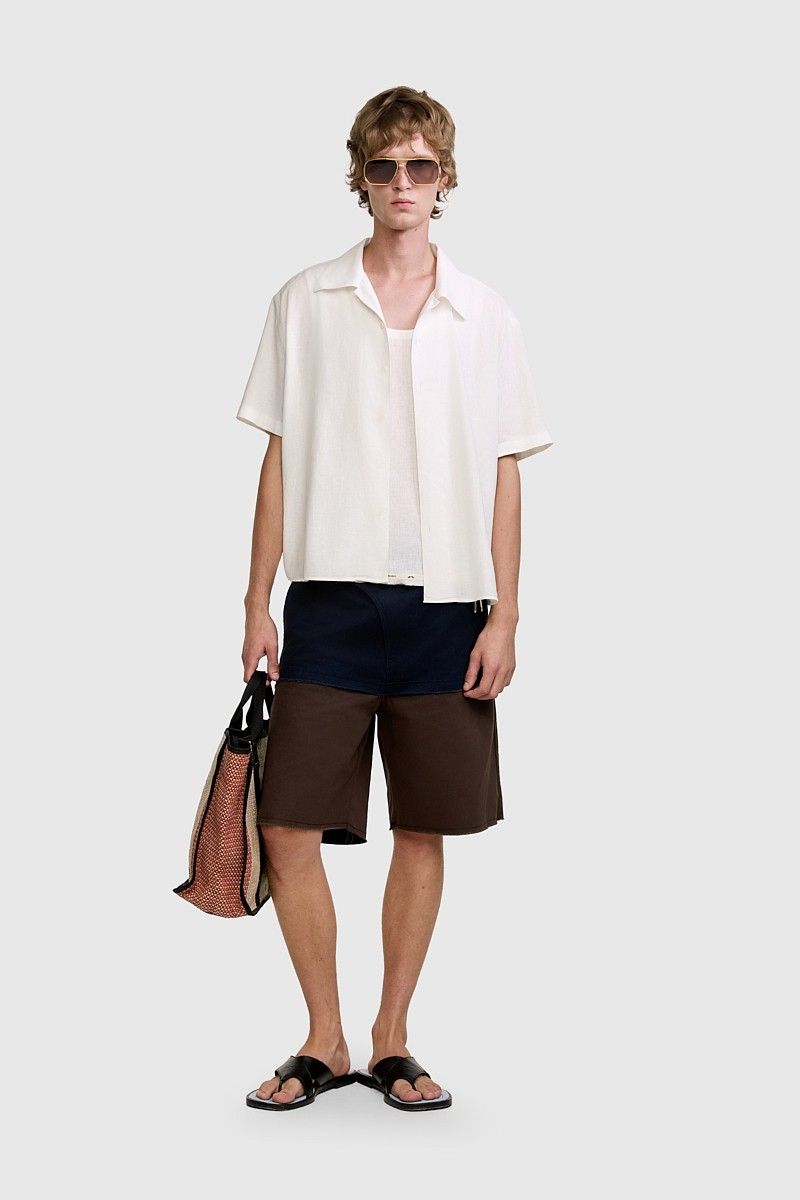 BERMUDA TERRA SARJA MARINHO CAFÉ | NAVY COFFEE TWILL SHORTS