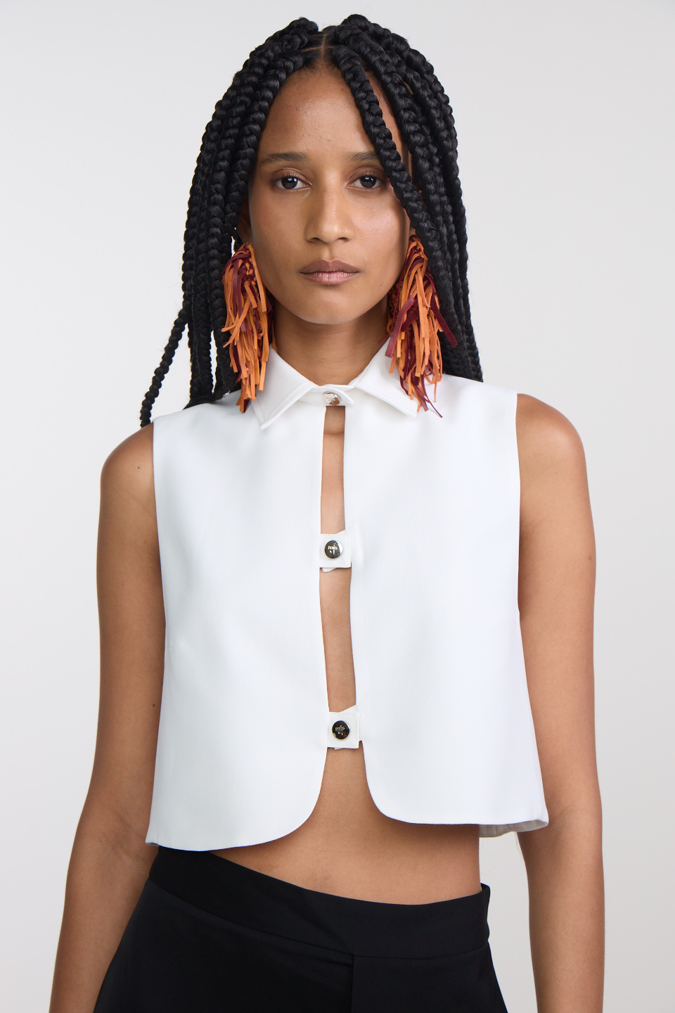 COLETE HELENA CREPE OFF | HELENA CREPE VEST OFF