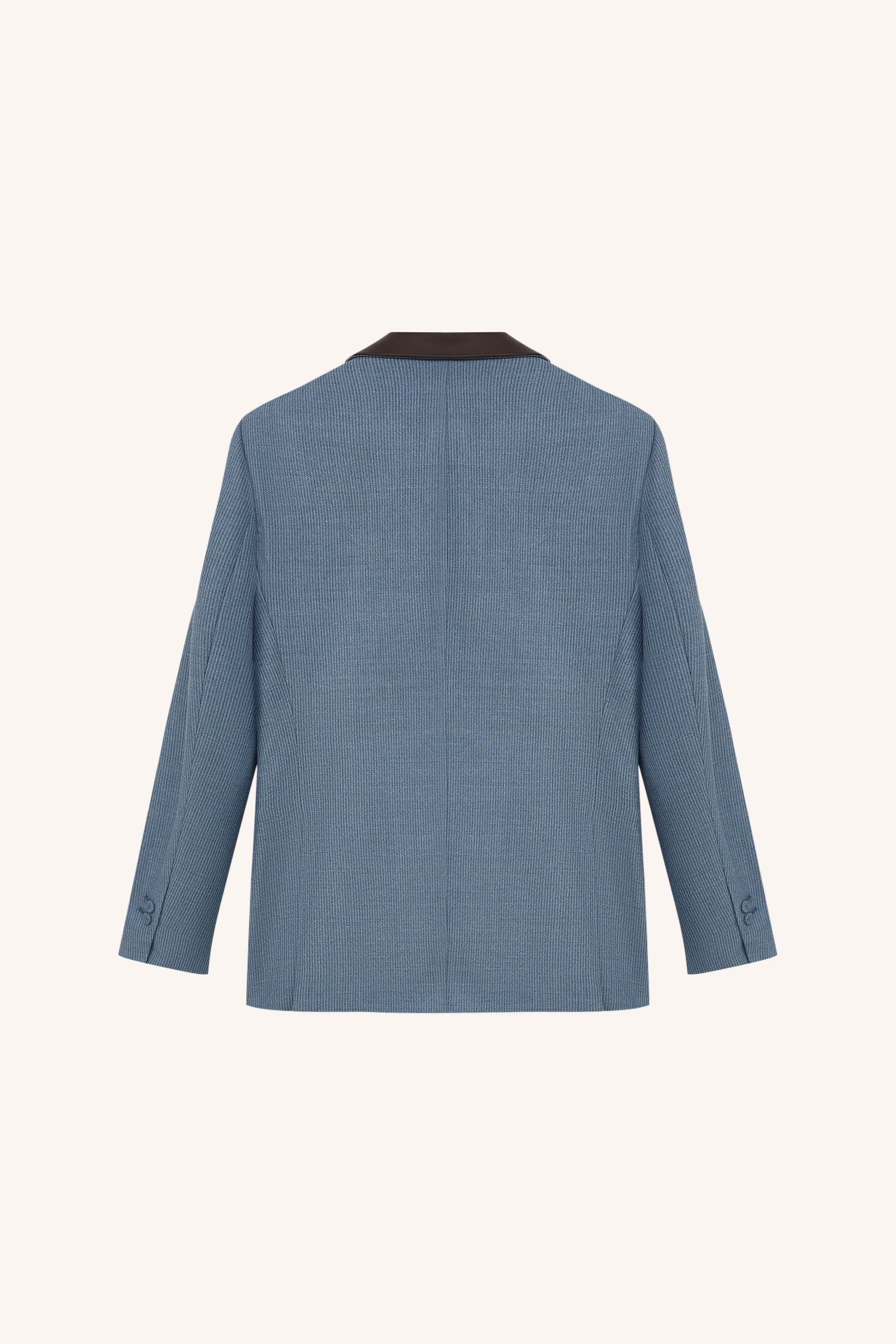 BLAZER ÍCONE SEDA LÃ AZUL | ICON BLUE SILK-WOOL BLAZER