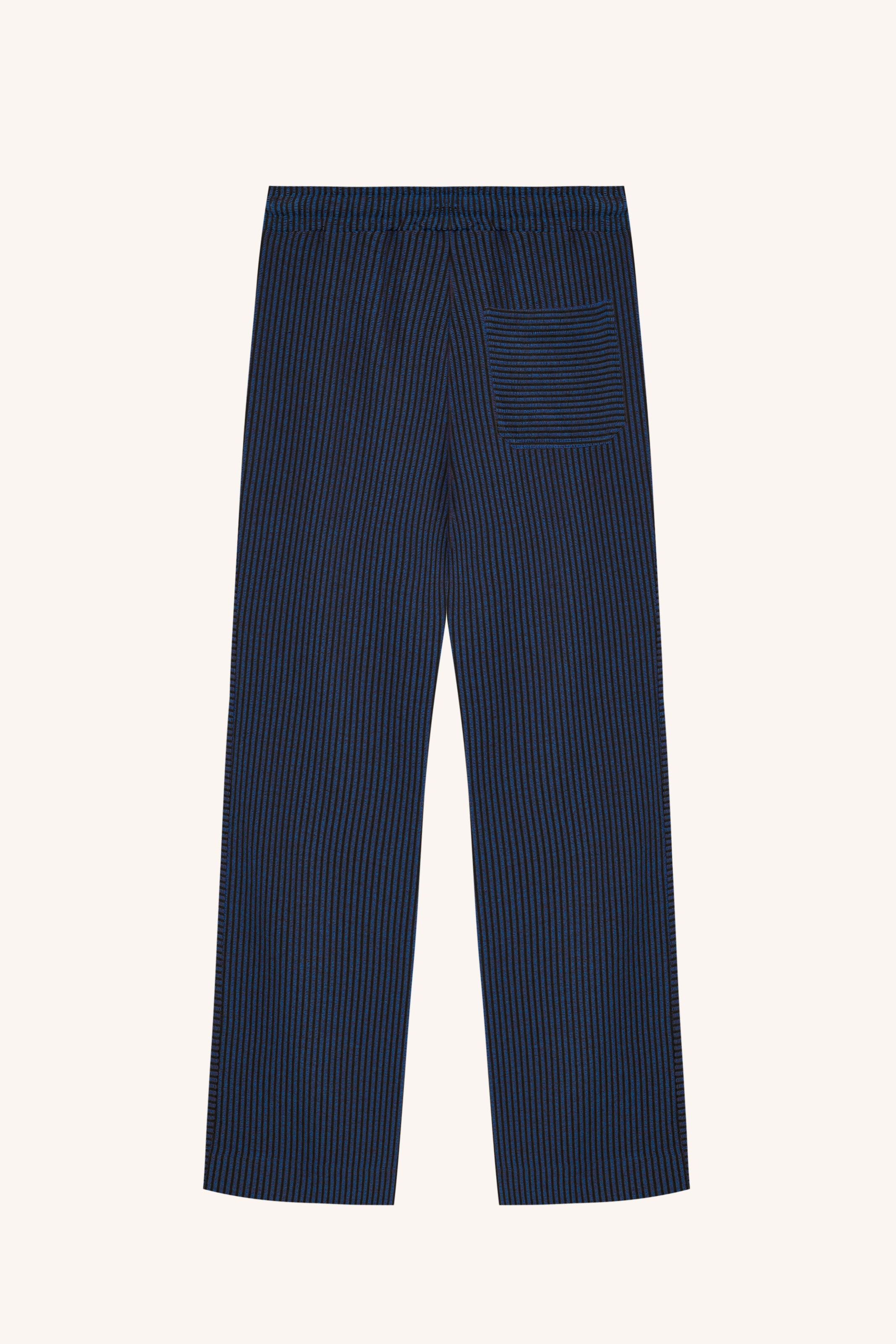 CALÇA GLADYS AZUL MARROM | GLADYS BLUE BROWN TROUSERS