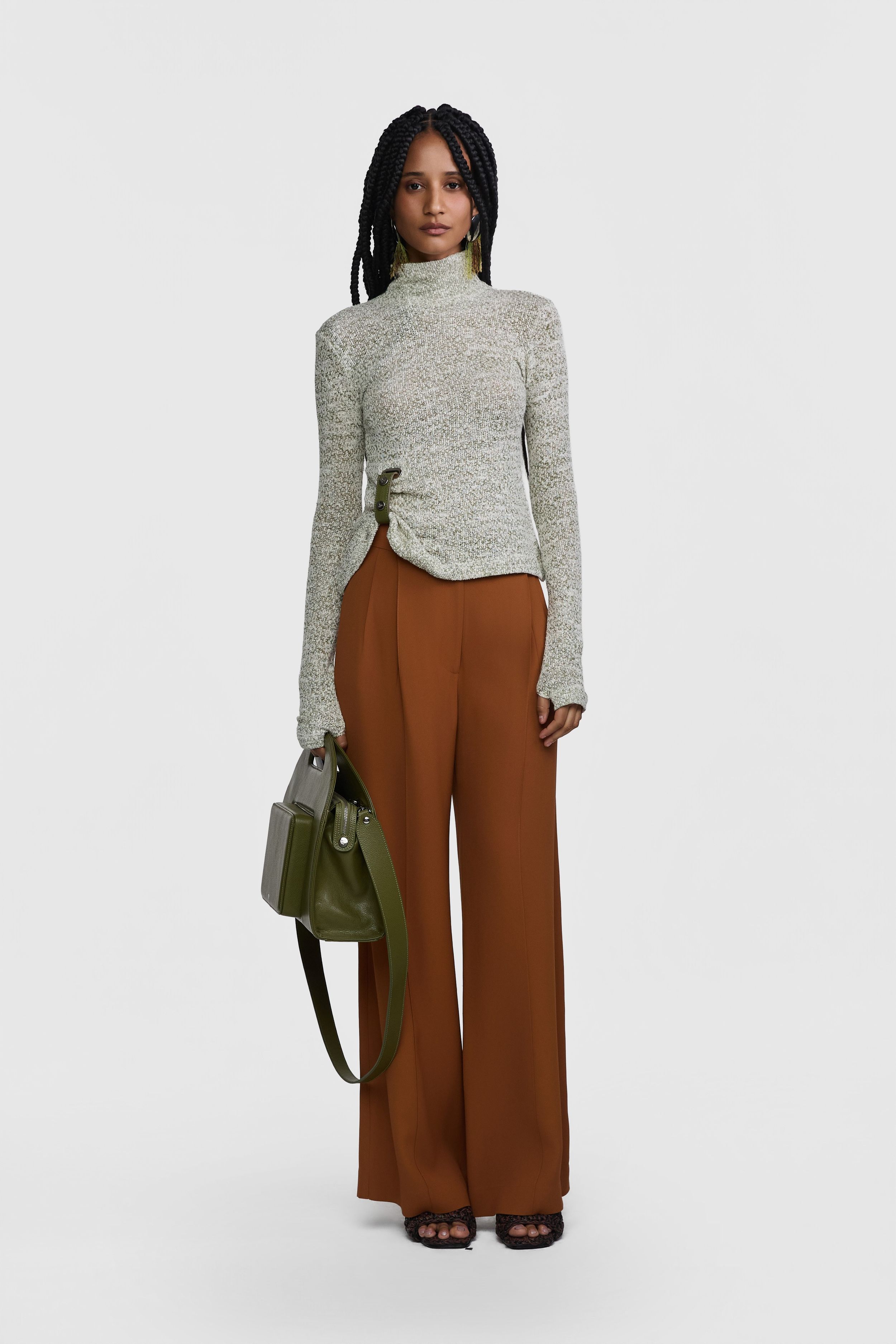 CALÇA CENA CREPE TERRACOTA | CENA CREPE TROUSERS TERRACOTTA