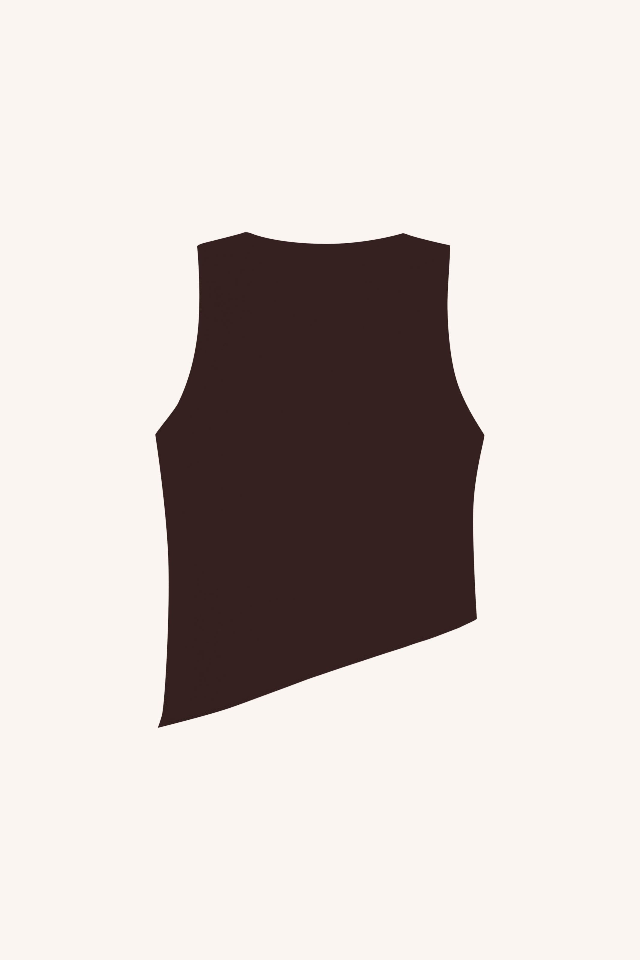 TOP DECOTE DEGAGE CAFÉ | COFFEE DEGAGE NECKLINE TOP