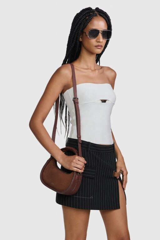 SAIA MINI CENA CREPE PRETO |  BLACK MINI SKIRT CREPE CENA