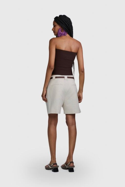 TOP IVETE TRICOT MARROM | IVETE TRICOT TOP BROWN