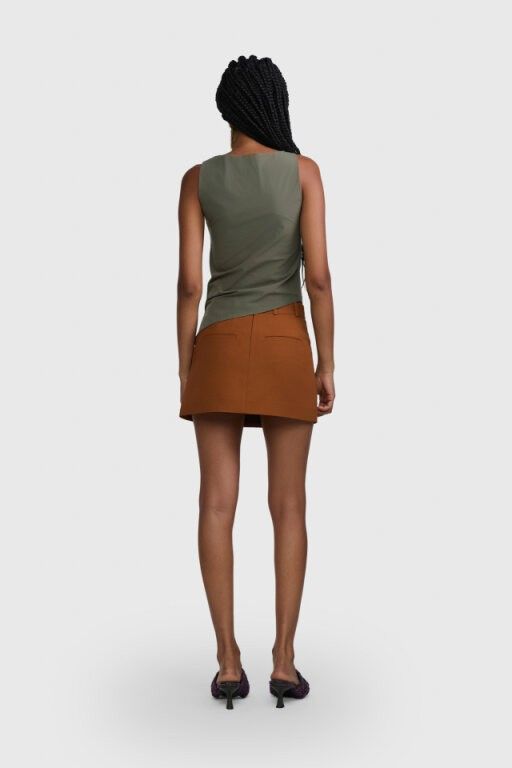 SAIA MINI CENA CREPE TERRACOTA |  TERRACOTTA MINI SKIRT CREPE CENA