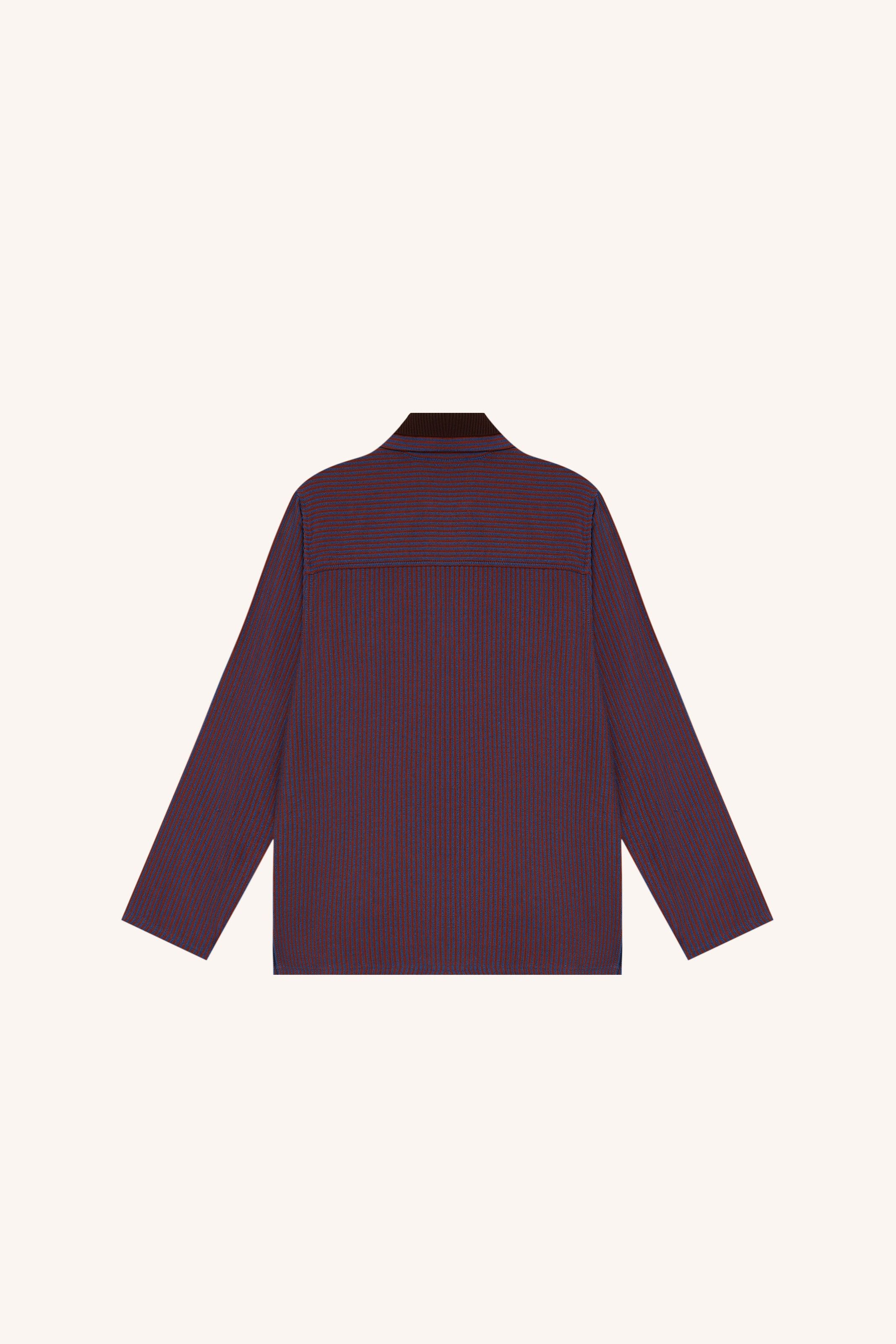 CAMISA MANGA LONGA GLADYS LARANJA AZUL | GLADYS LONG SLEEVE SHIRT ORANGE BLUE