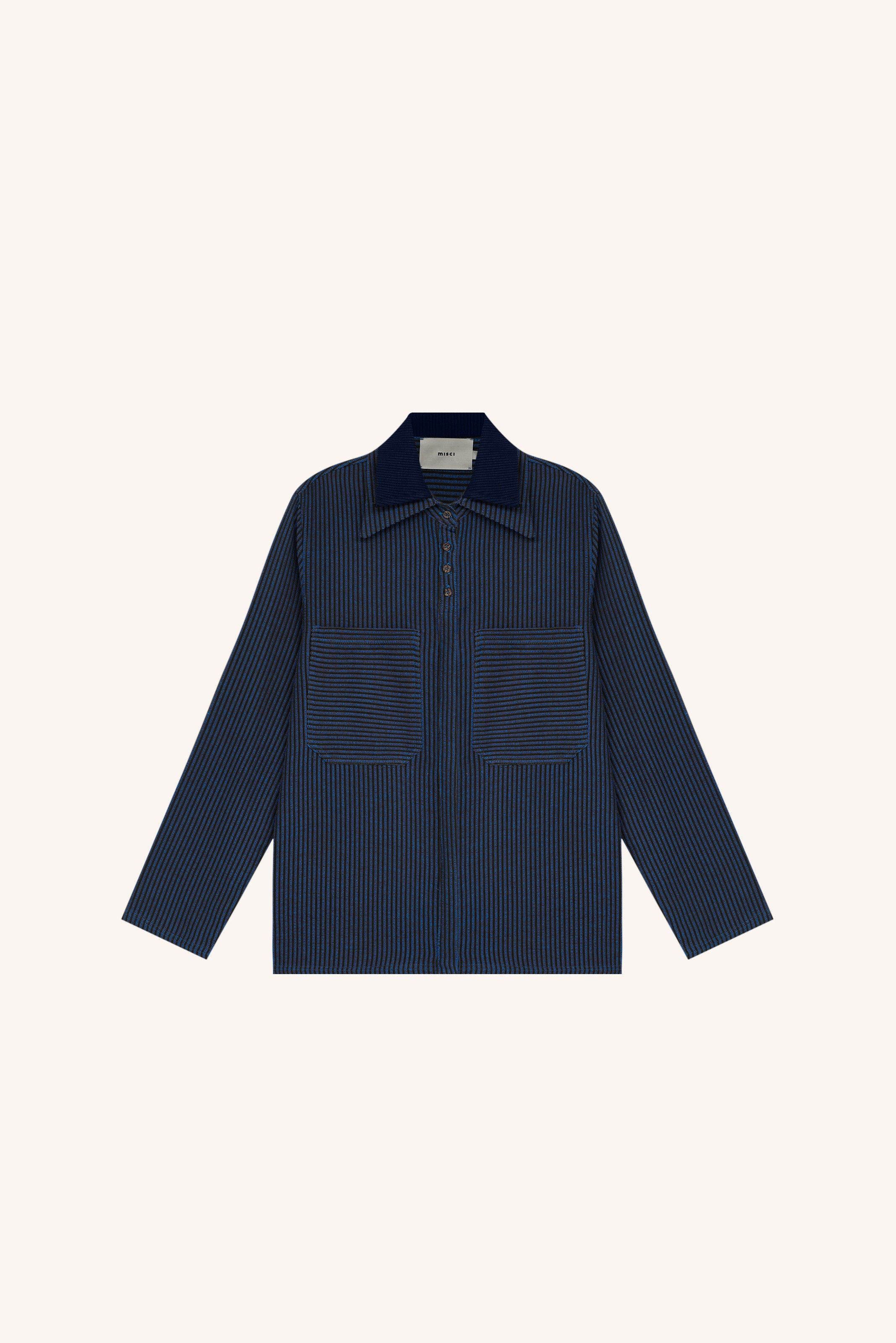 CAMISA MANGA LONGA GLADYS AZUL MARROM | GLADYS LONG SLEEVE SHIRT BROWN BLUE