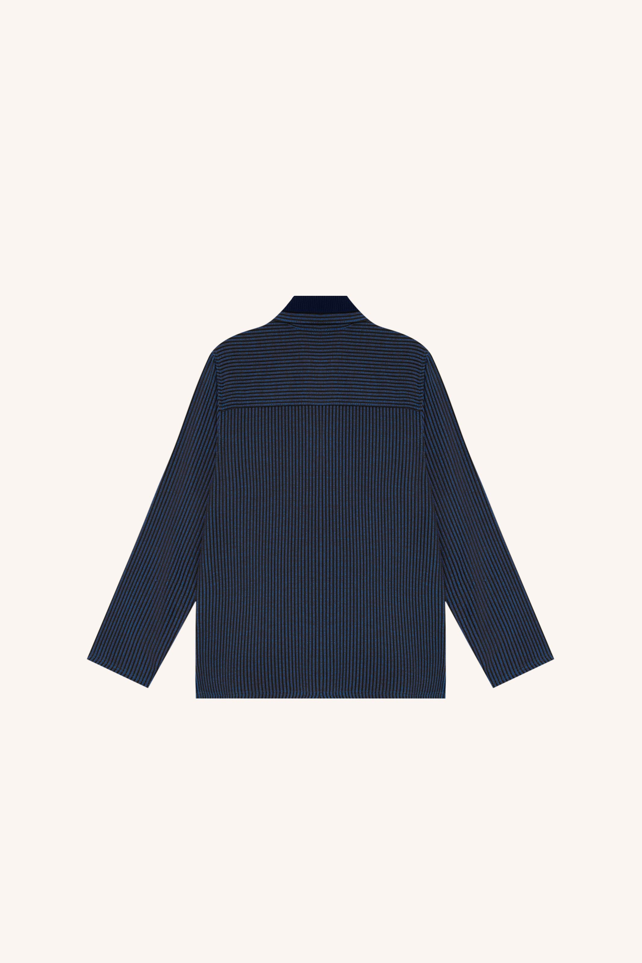 CAMISA MANGA LONGA GLADYS AZUL MARROM | GLADYS LONG SLEEVE SHIRT BROWN BLUE