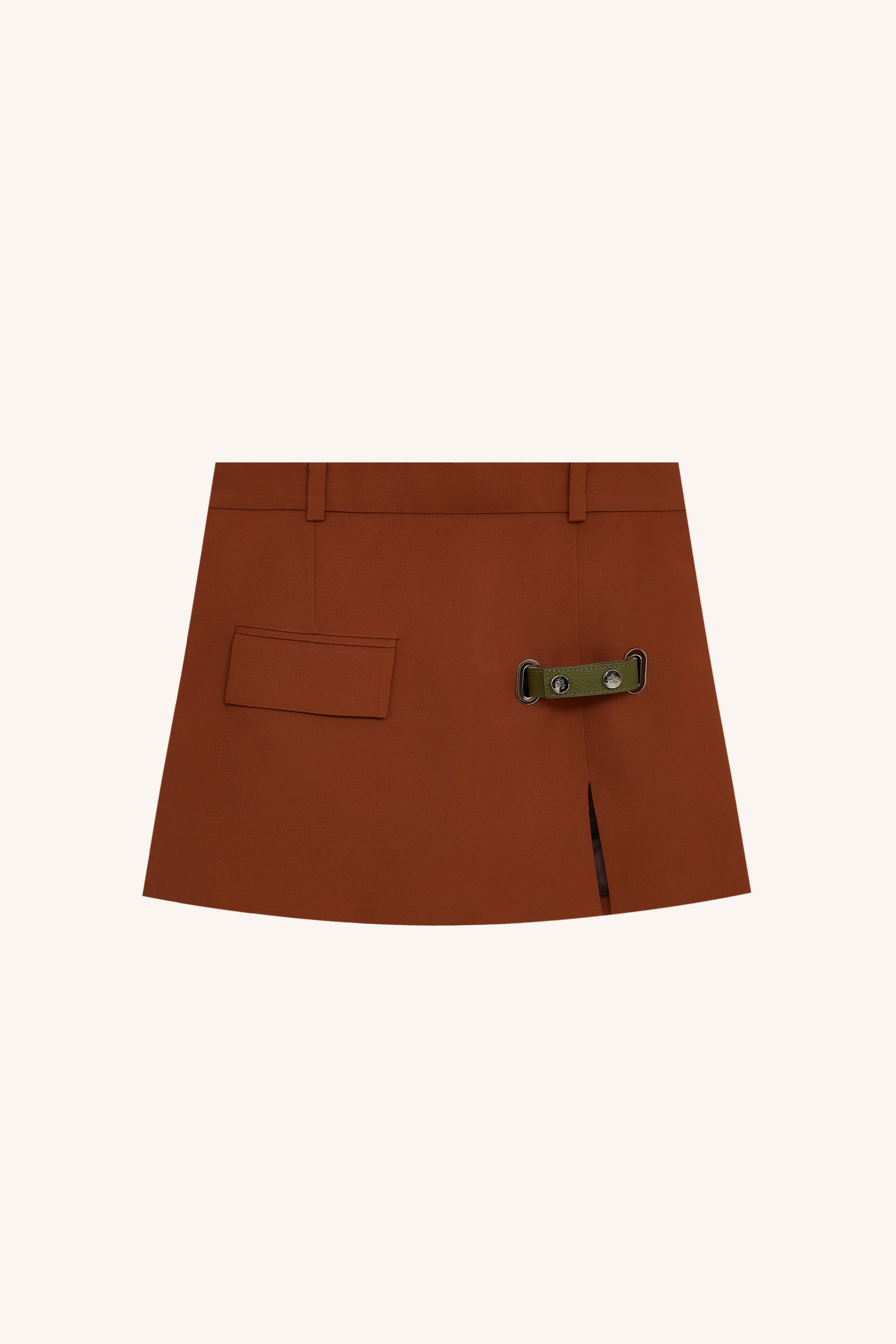 SAIA MINI CENA CREPE TERRACOTA |  TERRACOTTA MINI SKIRT CREPE CENA