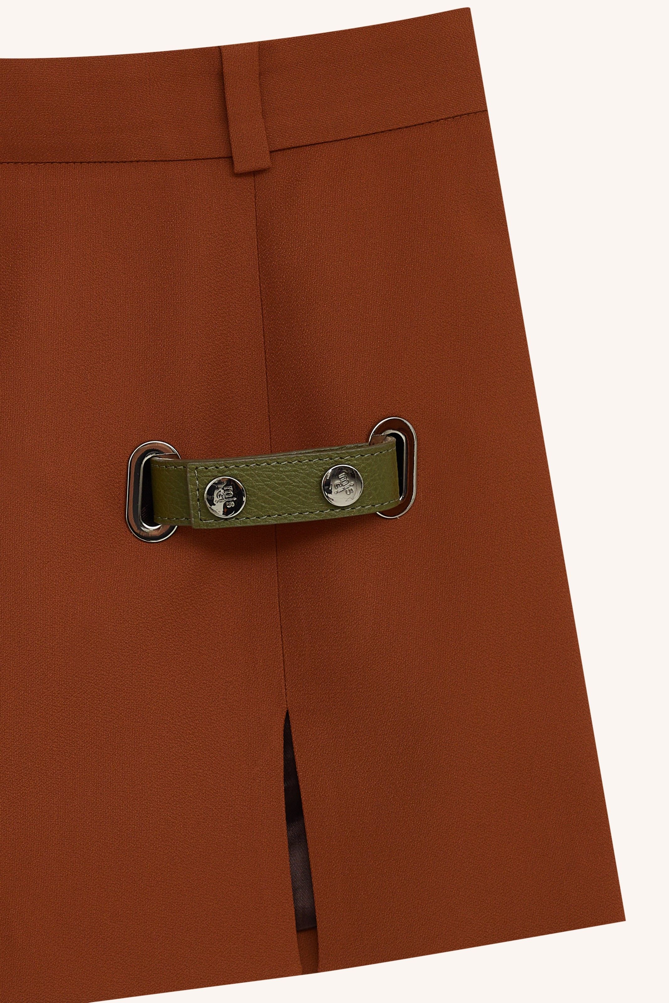 SAIA MINI CENA CREPE TERRACOTA |  TERRACOTTA MINI SKIRT CREPE CENA