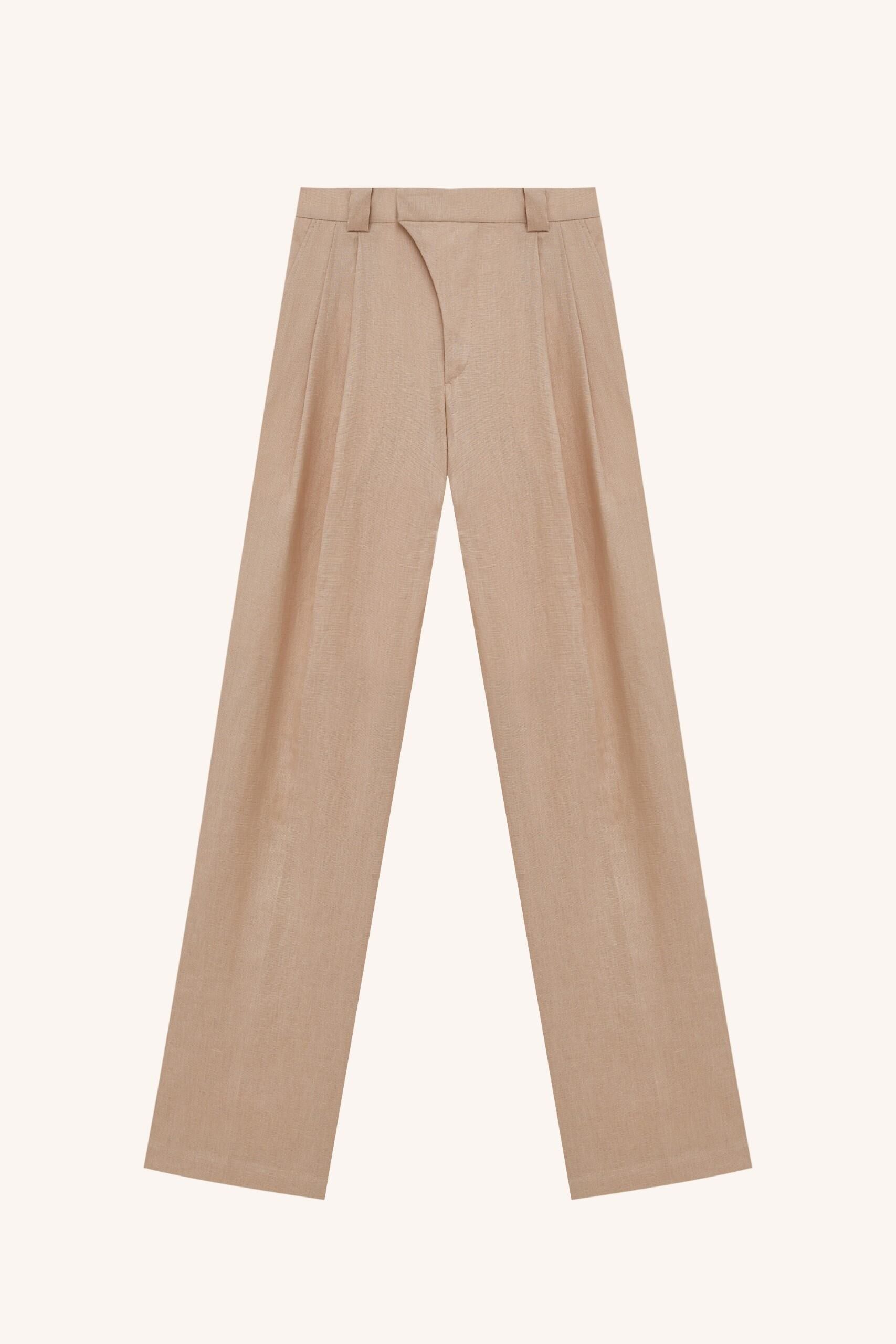 CALÇA NELSON LINHO CARAMELO | NELSON CARAMEL LINEN PANTS