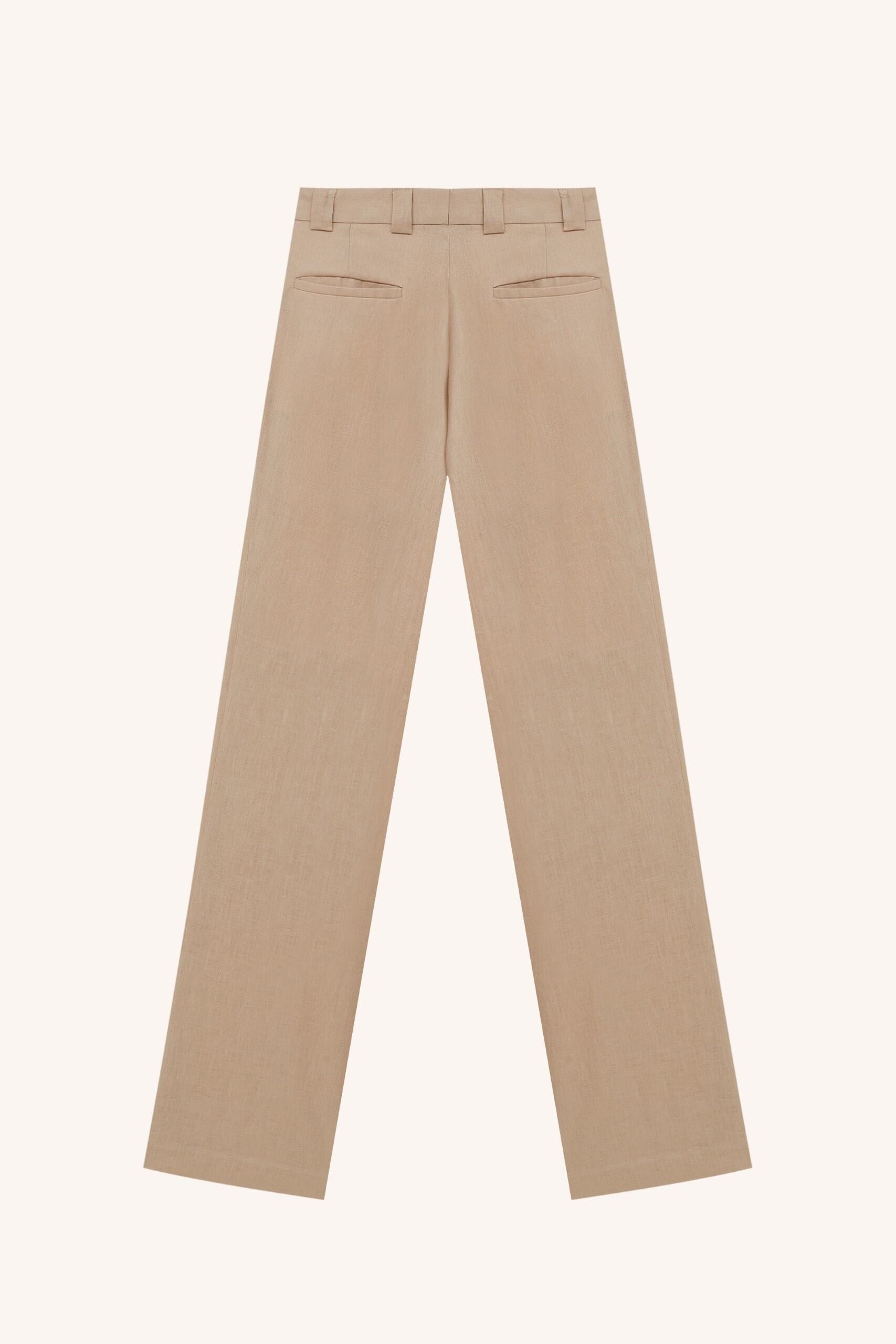 CALÇA NELSON LINHO CARAMELO | NELSON CARAMEL LINEN PANTS