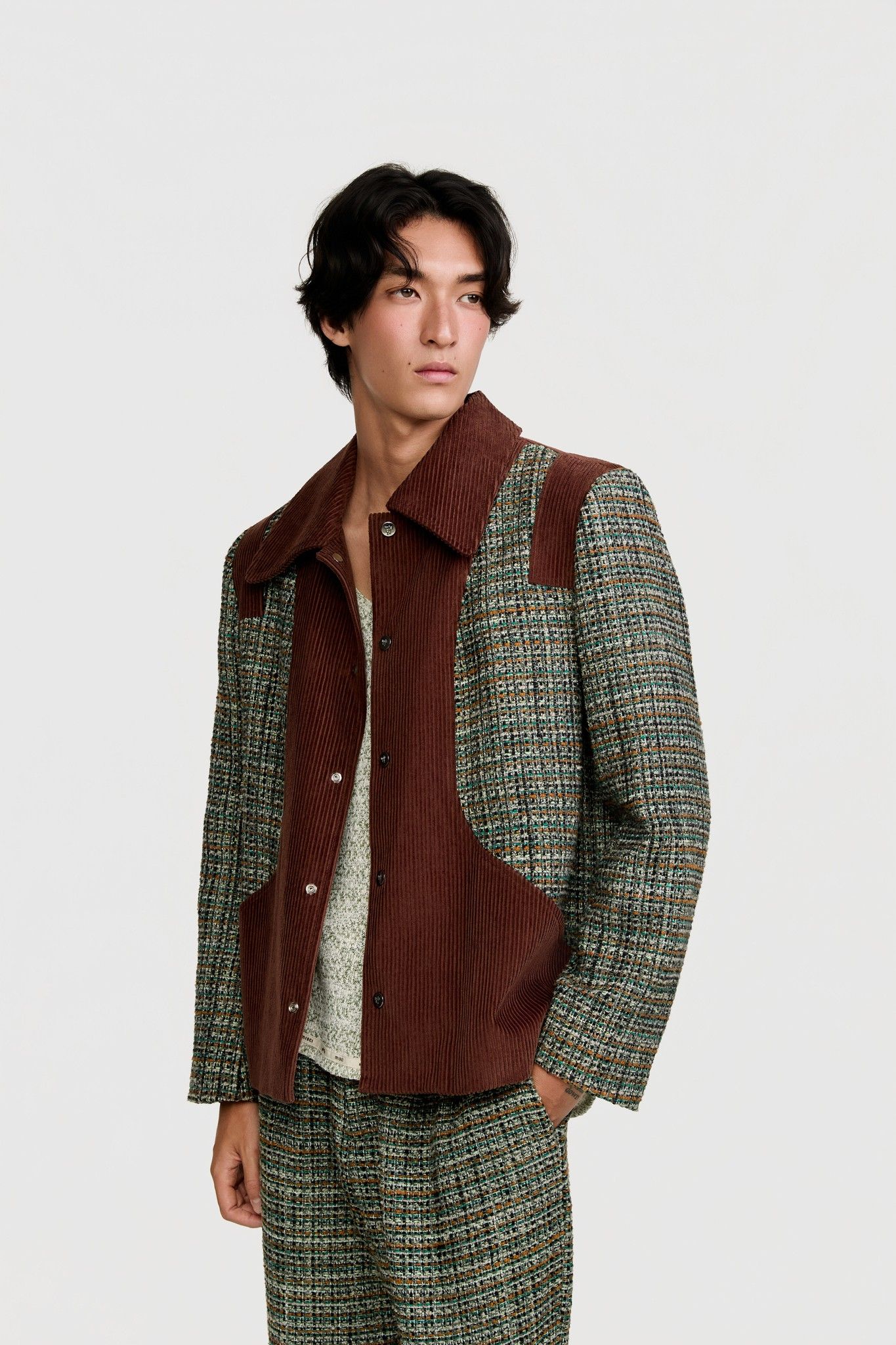 JAQUETA ENREDO TWEED VERDE | GREEN TWEED JACKET
