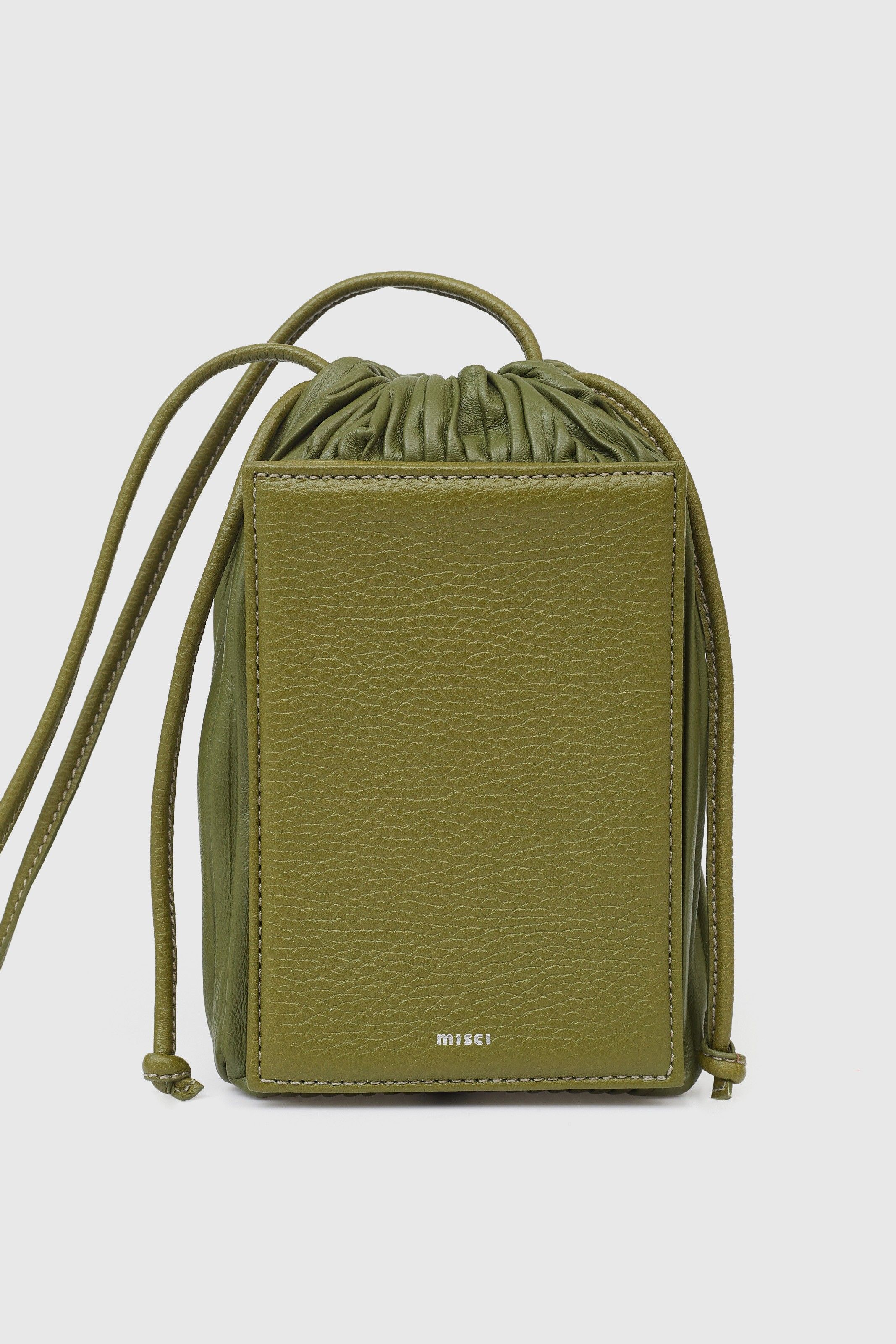 BOLSA SANFONINHA PLISSADA VERDE OLIVA |  OLIVE GREEN SANFONINHA BAG
