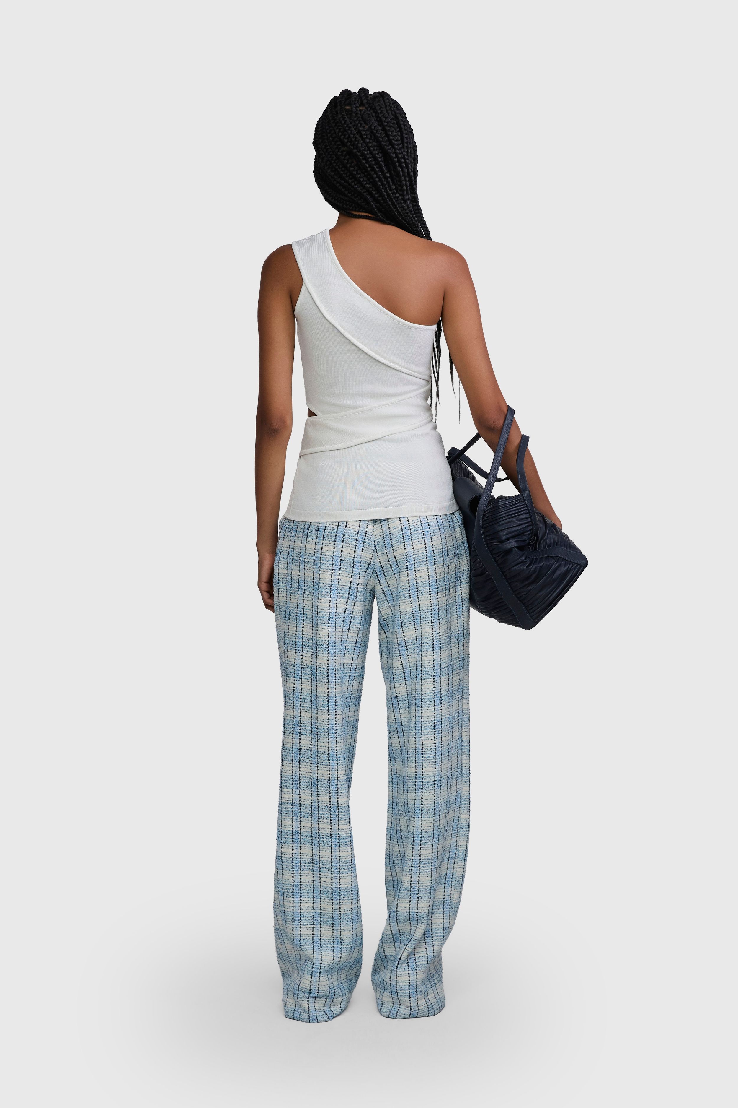 CALÇA HELENA TWEED AZUL | BLUE HELENA TWEED PANTS