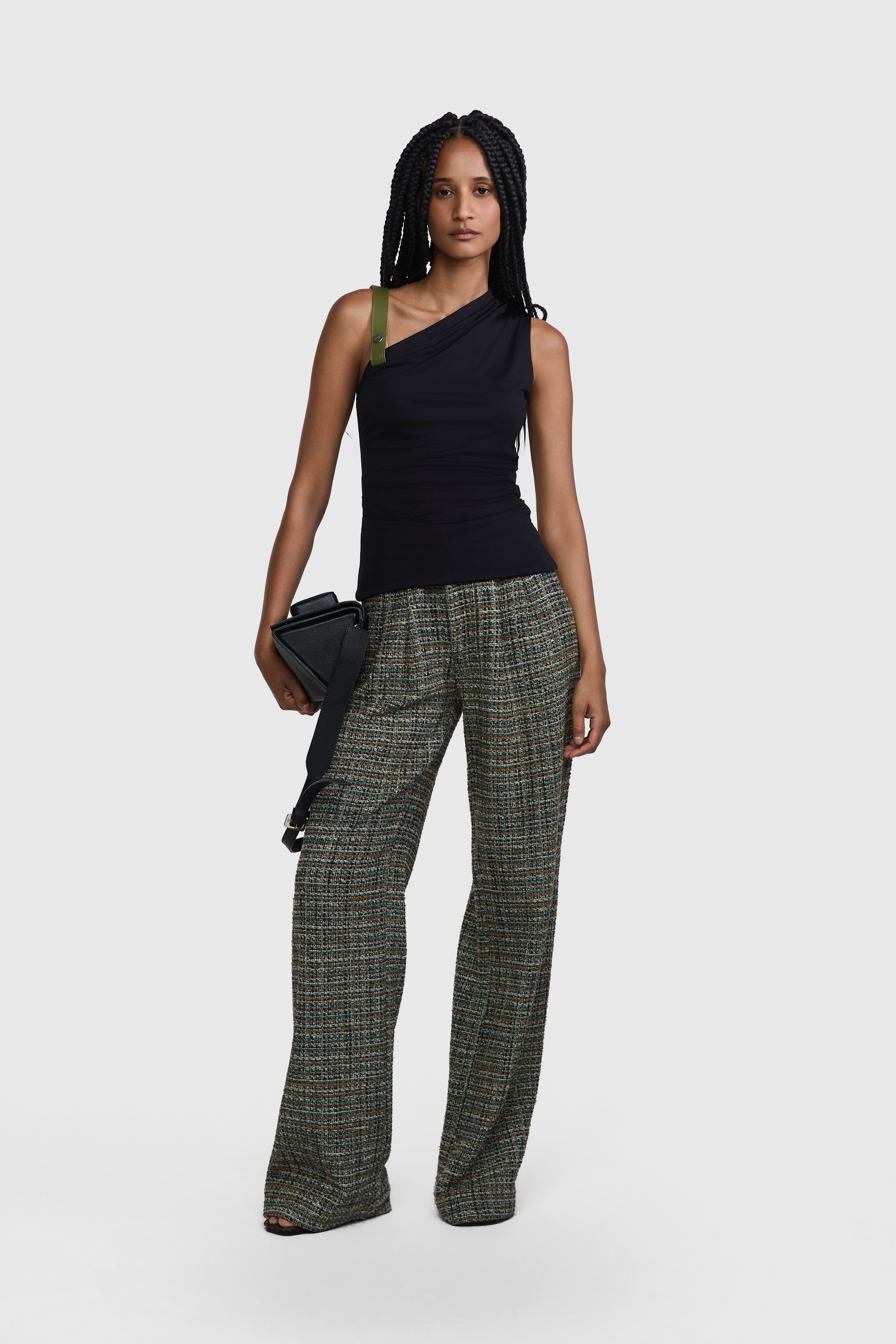 CALÇA HELENA TWEED VERDE | GREEN HELENA TWEED PANTS
