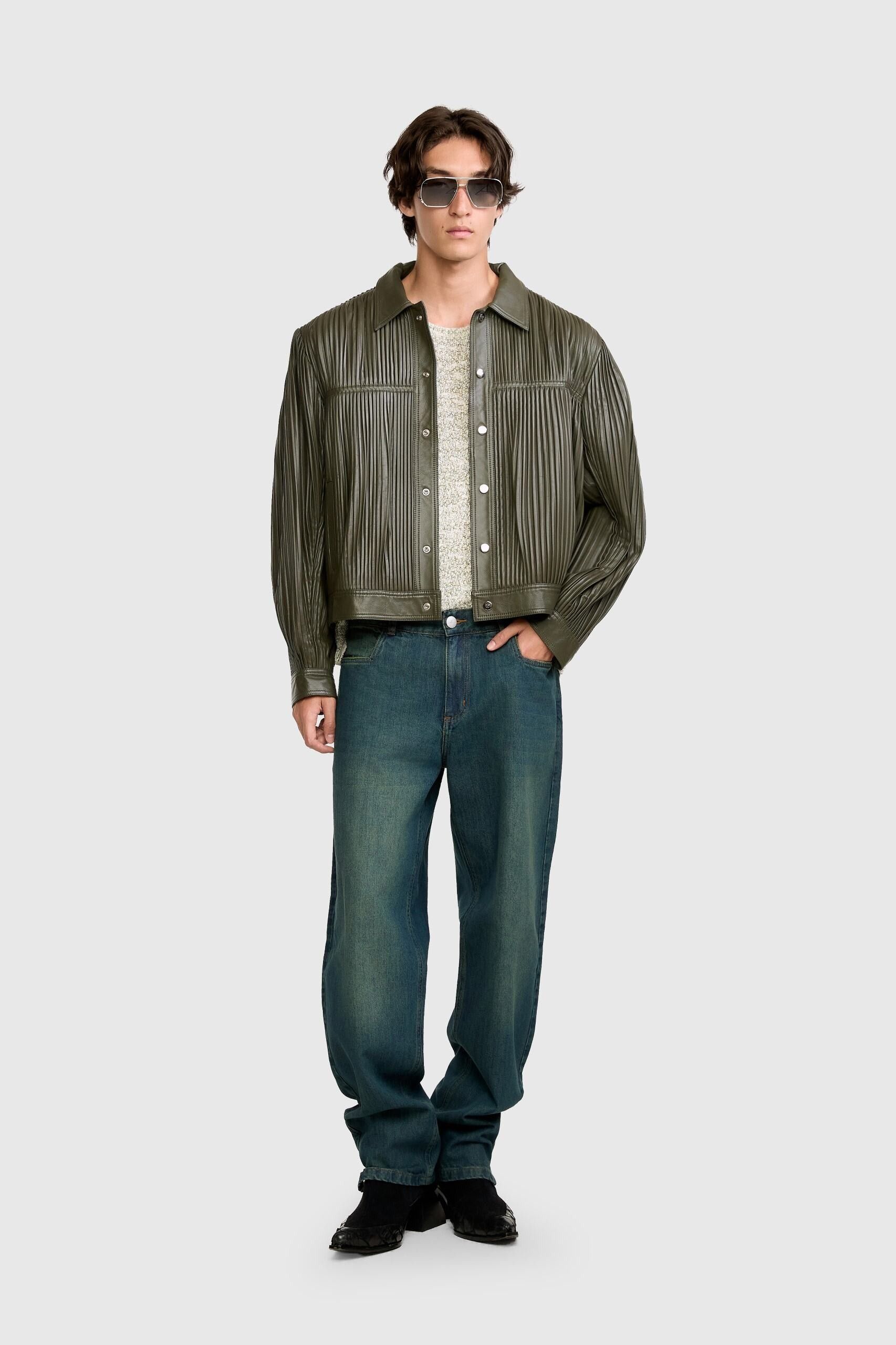JAQUETA IRRÉ COURO VERDE | GREEN IRRÉ LEATHER JACKET