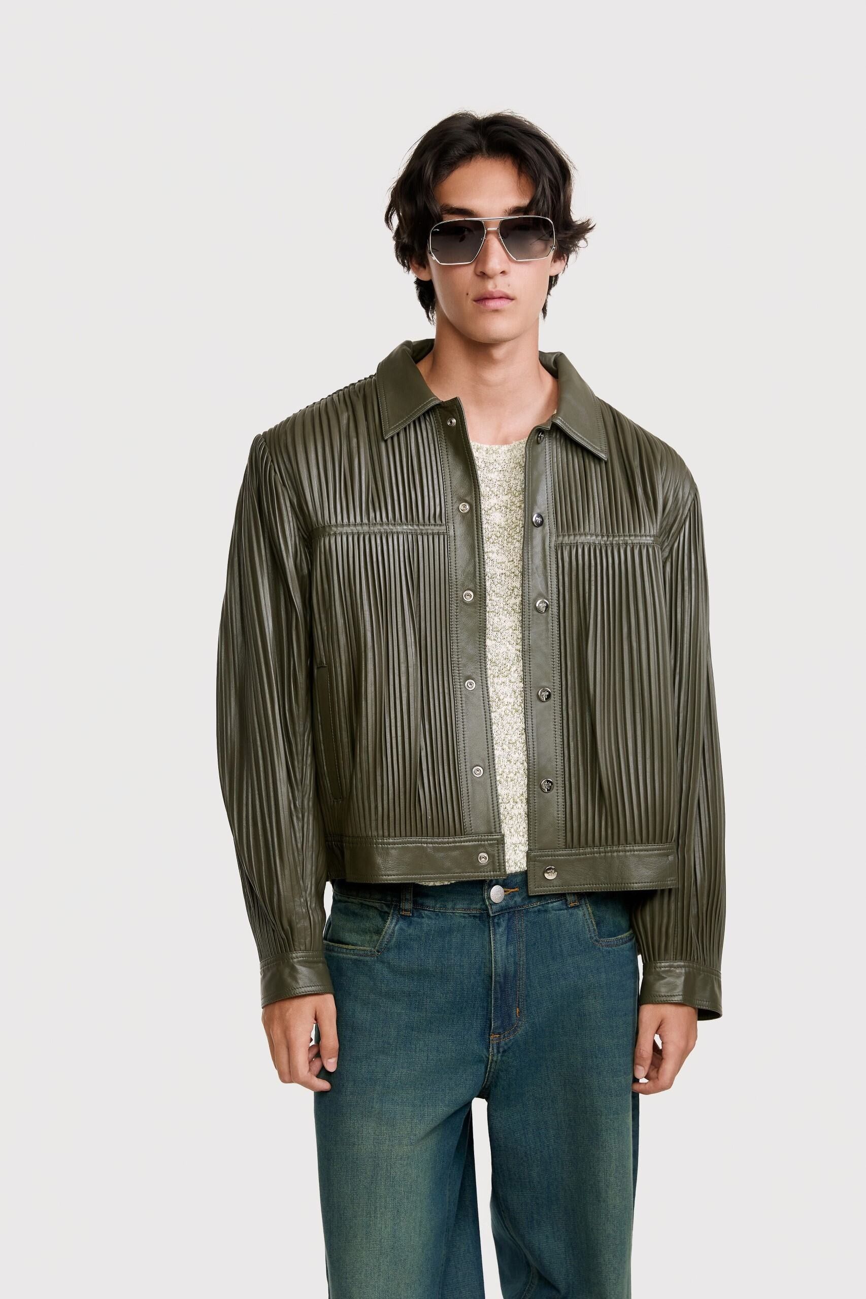 JAQUETA IRRÉ COURO VERDE | GREEN IRRÉ LEATHER JACKET
