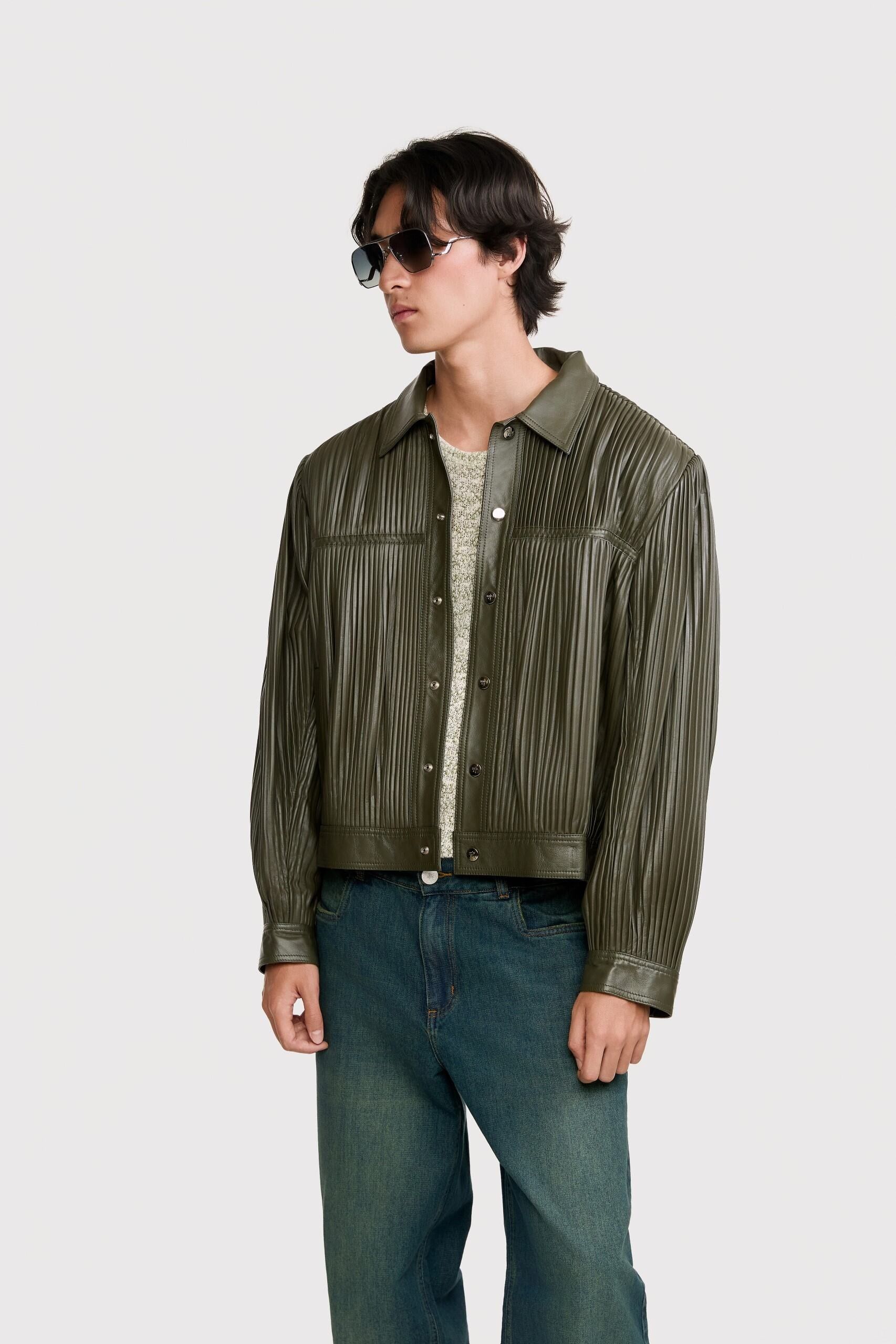JAQUETA IRRÉ COURO VERDE | GREEN IRRÉ LEATHER JACKET