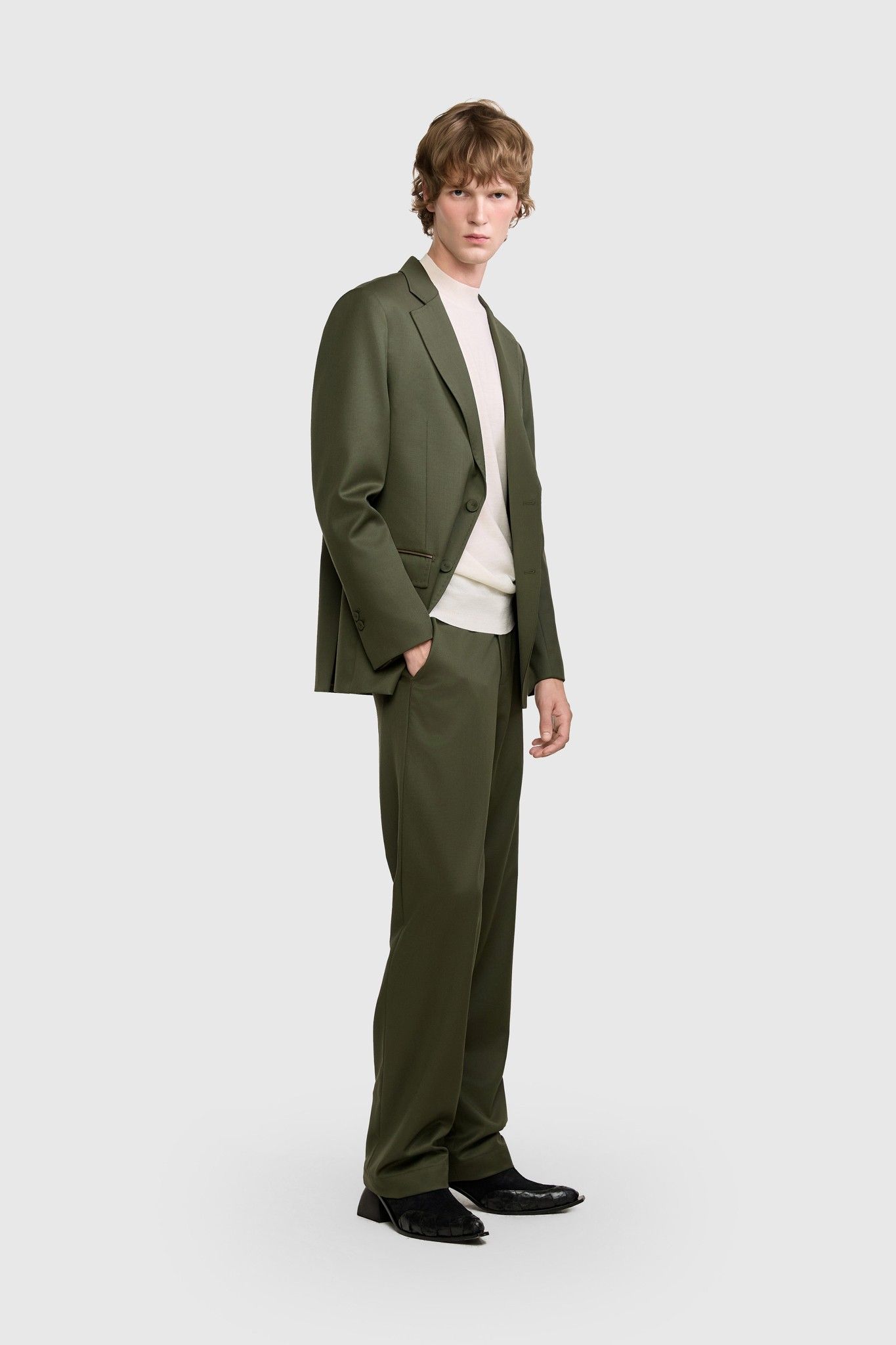 BLAZER GLAUBER LÃ FRIA VERDE | GREEN GLAUBER COOL WOOL BLAZER