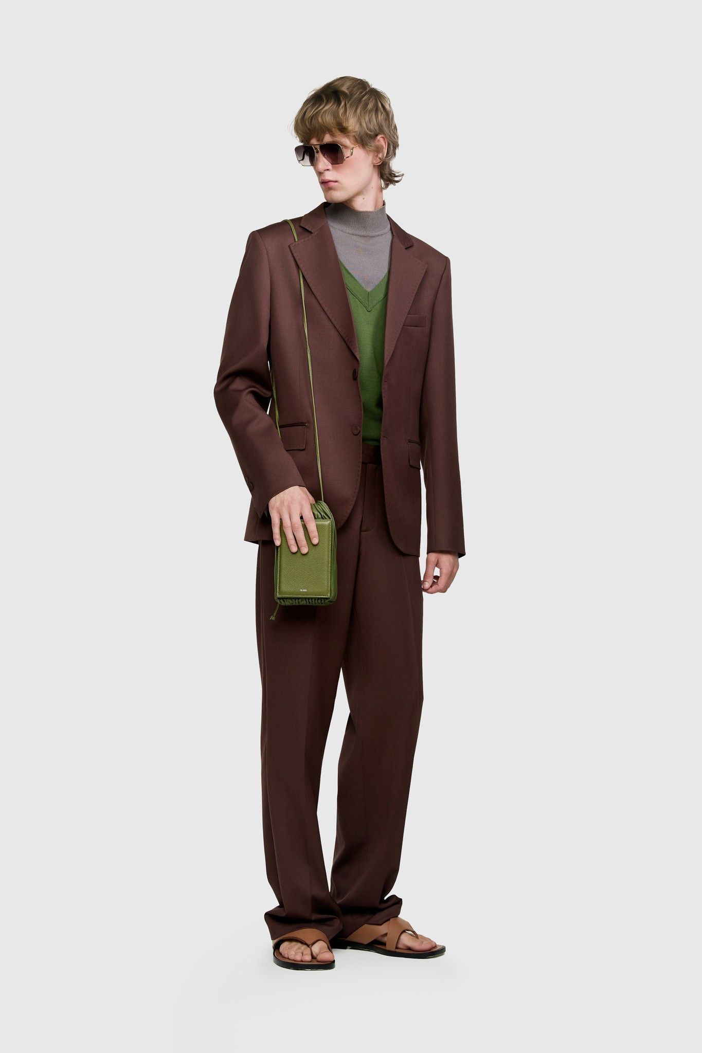 BLAZER GLAUBER LÃ FRIA MARROM | BROWN GLAUBER COOL WOOL BLAZER