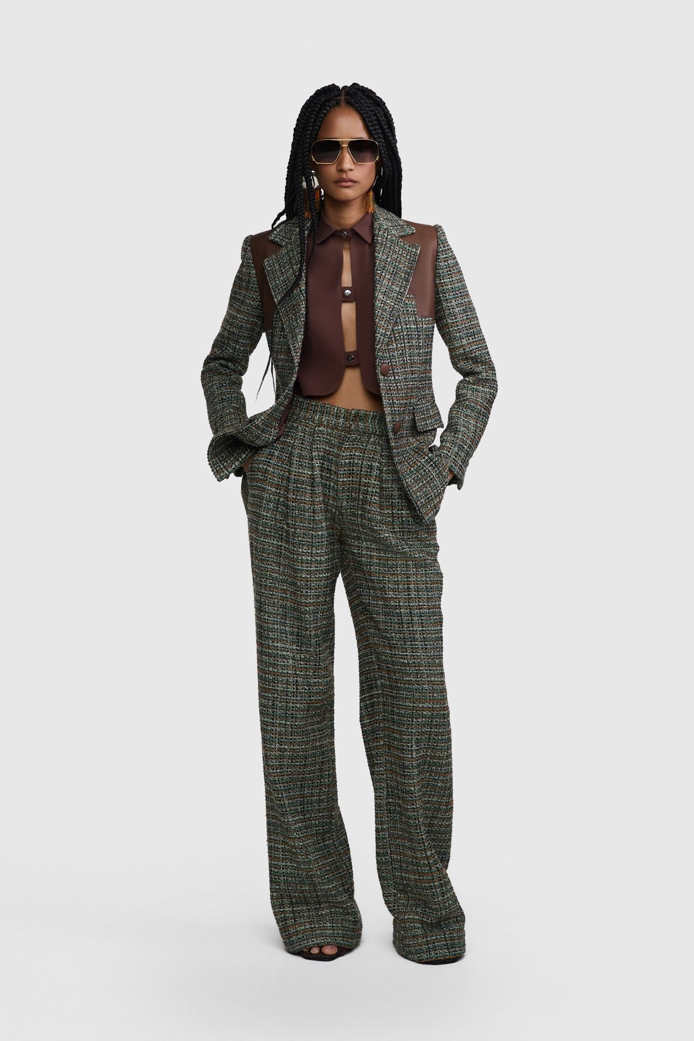 BLAZER HELENA TWEED VERDE | GREEN HELENA TWEED BLAZER