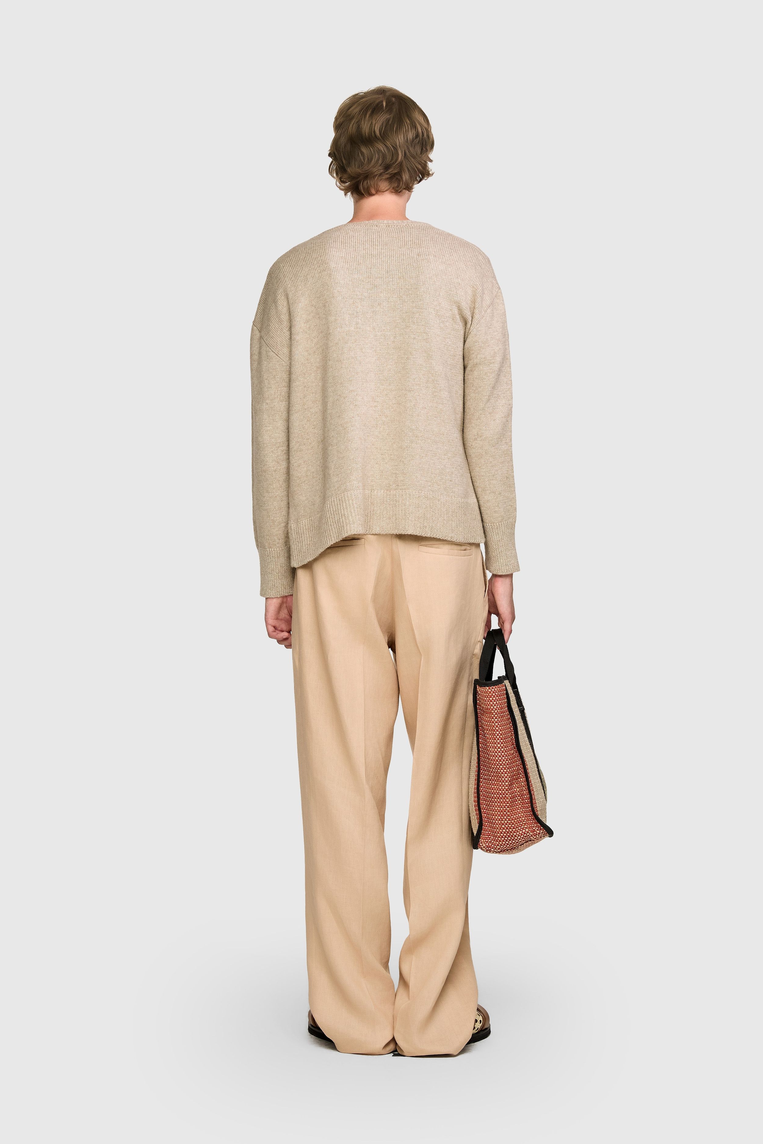 SUETER FIM TRICOT BEGE | FIM KNIT SWEATER BEIGE